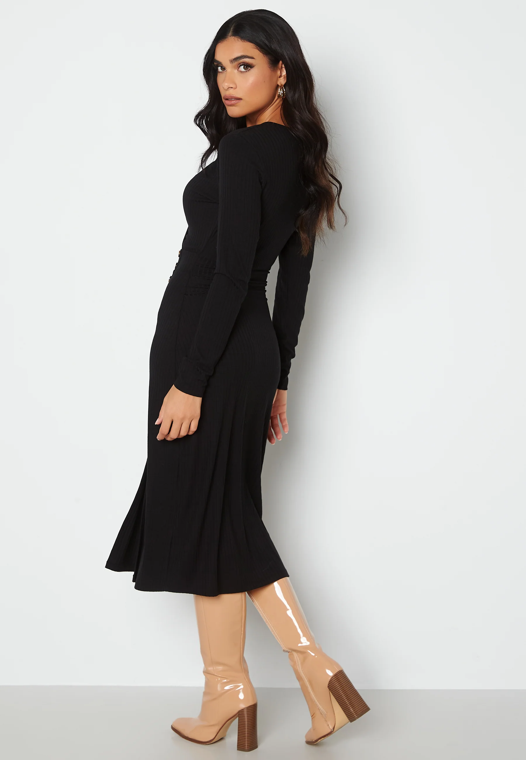 Rose long sleeve button dress - Image 2
