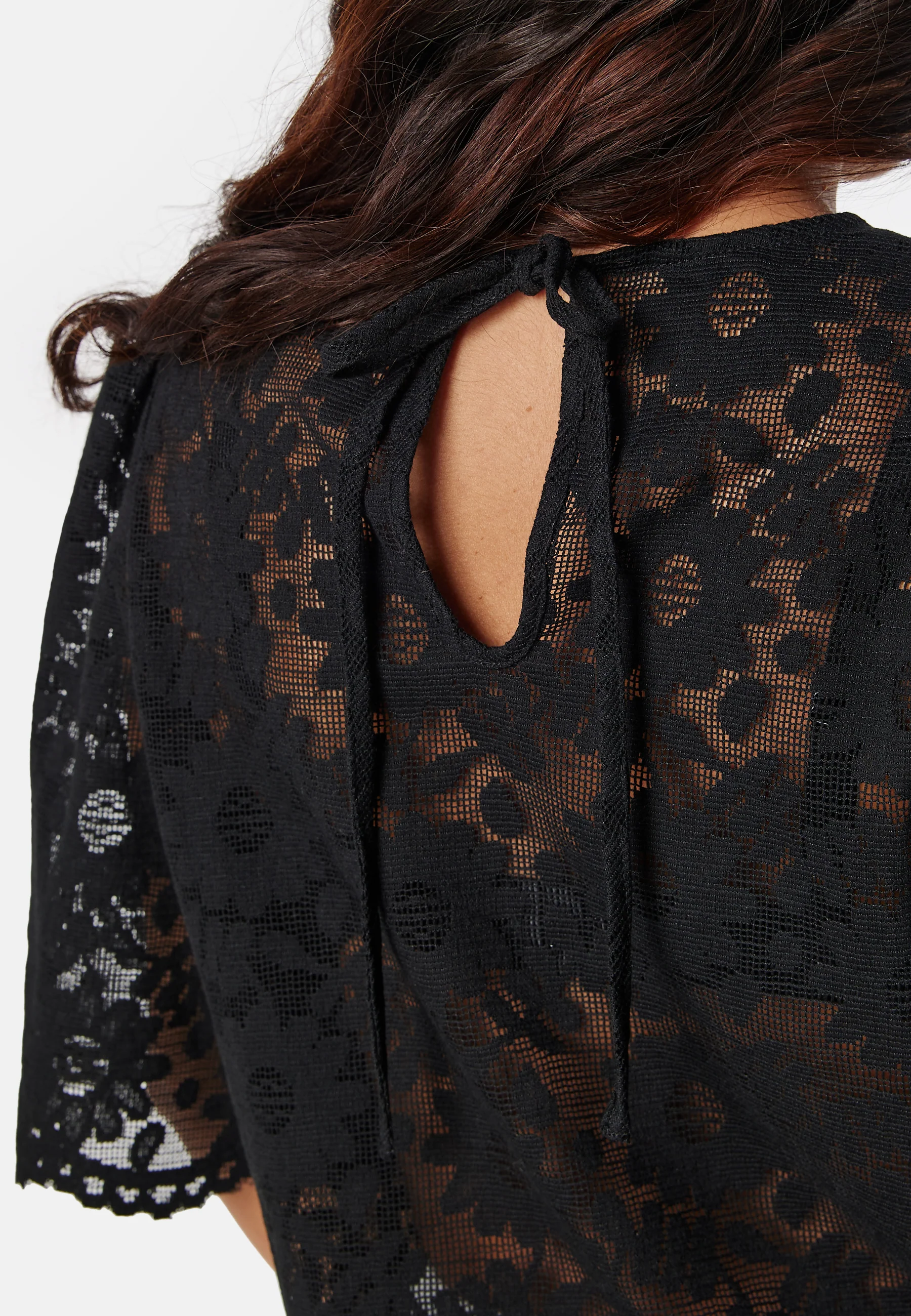 Round Neck Lace Blouse - Image 4