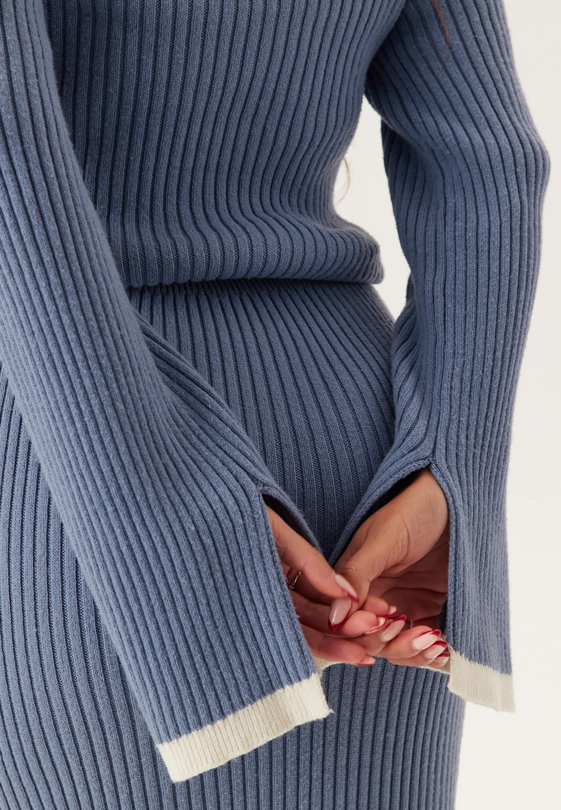 Round Neck Rib Knitted Maxi Dress - Image 4