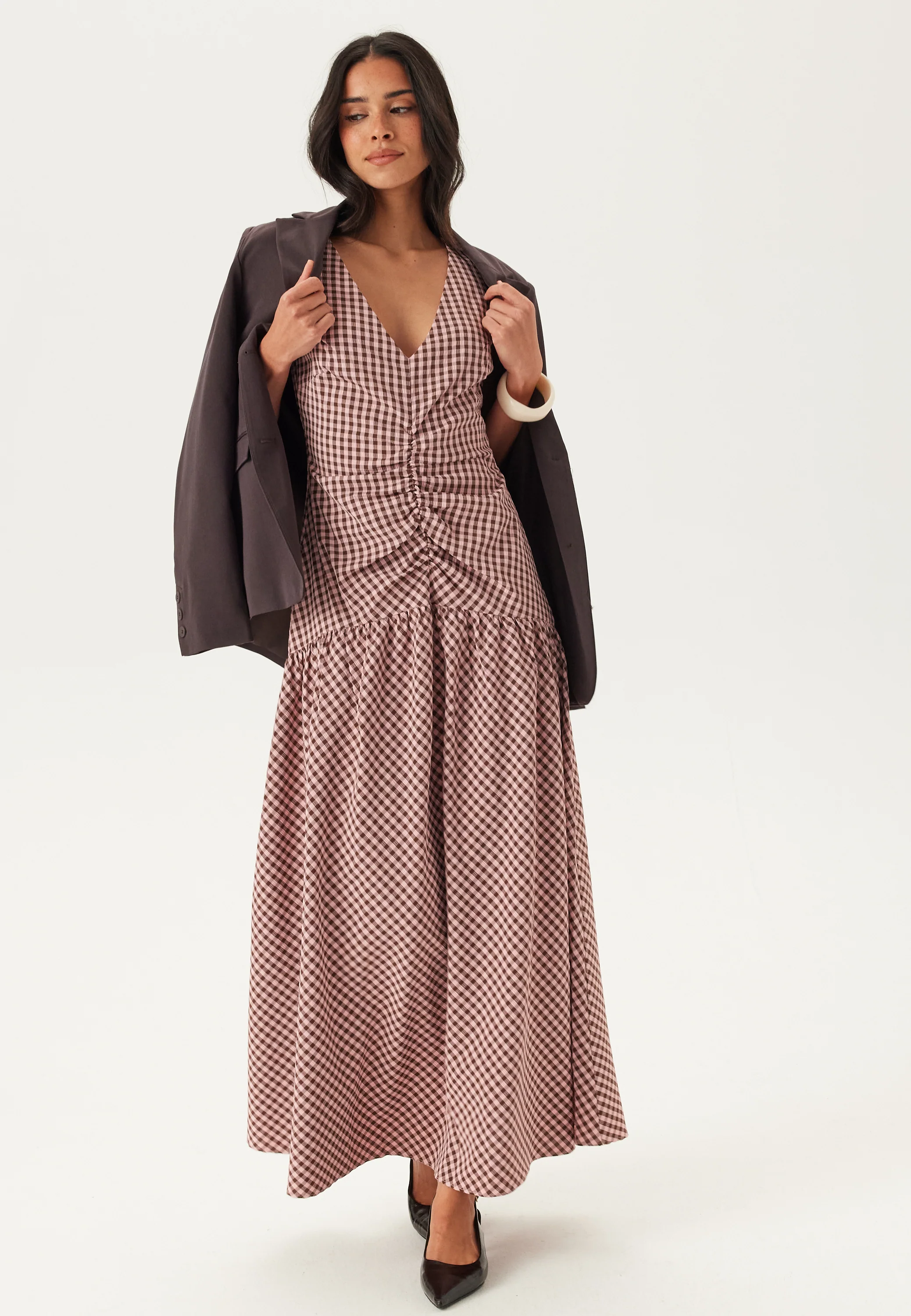 Ruched Front Ankle Dress - Image 4
