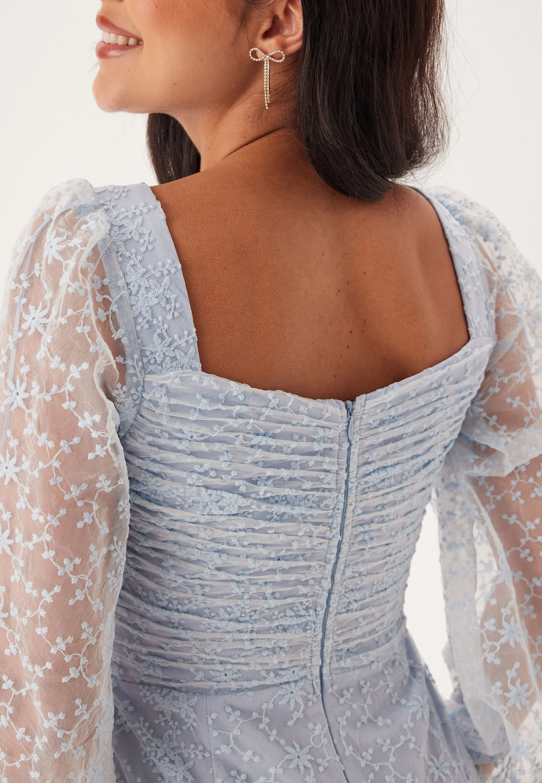 Ruched L/S Ankle Dress - Image 6