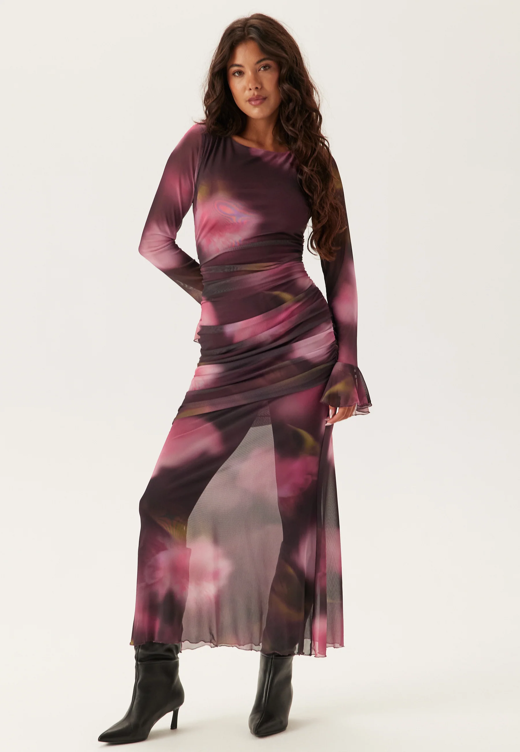 Ruched Mesh Dress - Image 3