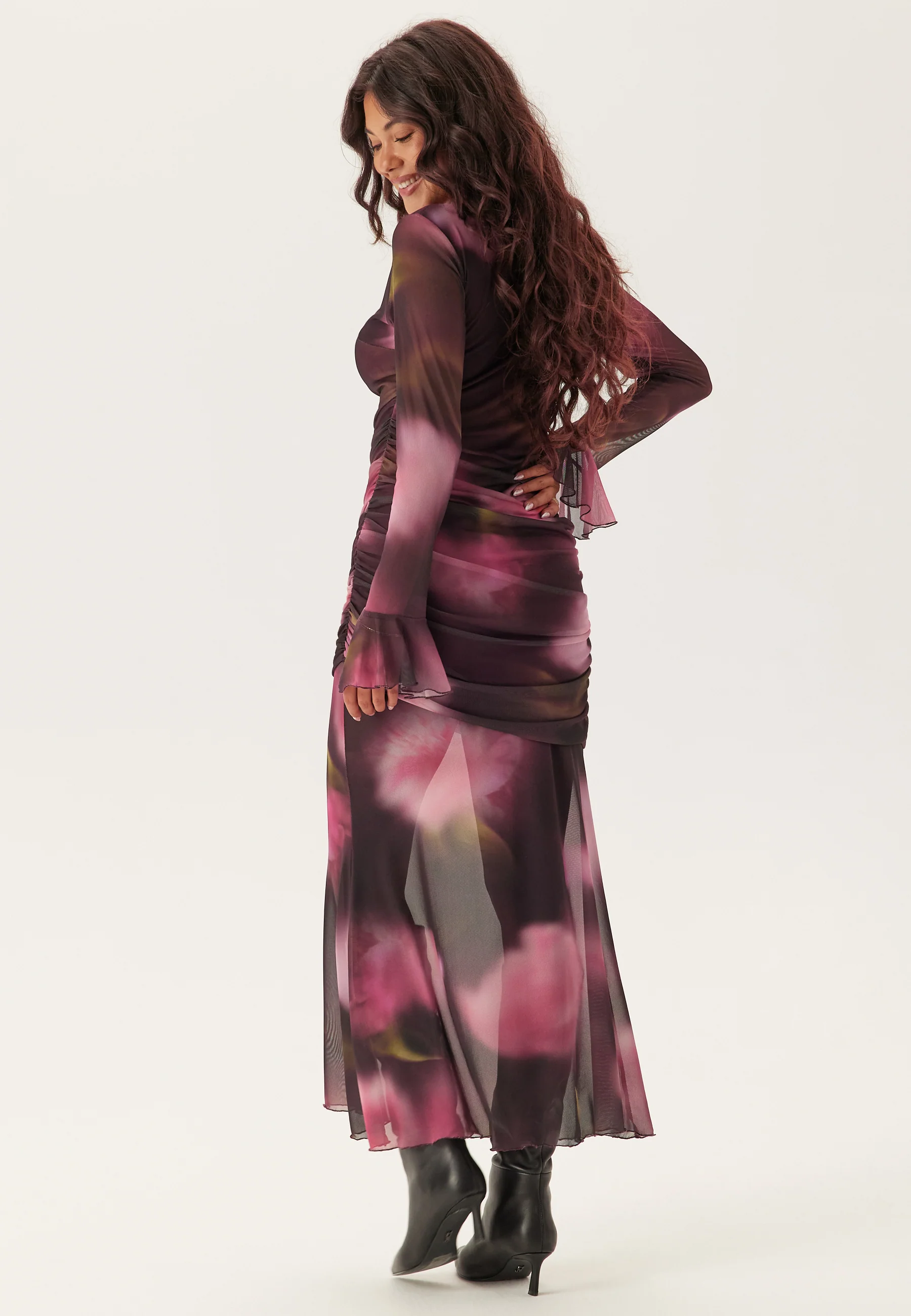 Ruched Mesh Dress - Image 4