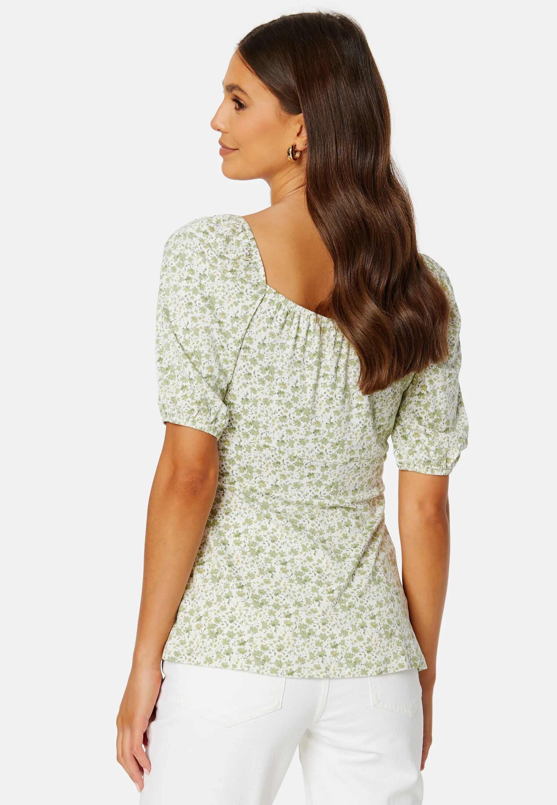 Ruched Short Sleeve Tie Top - Image 5