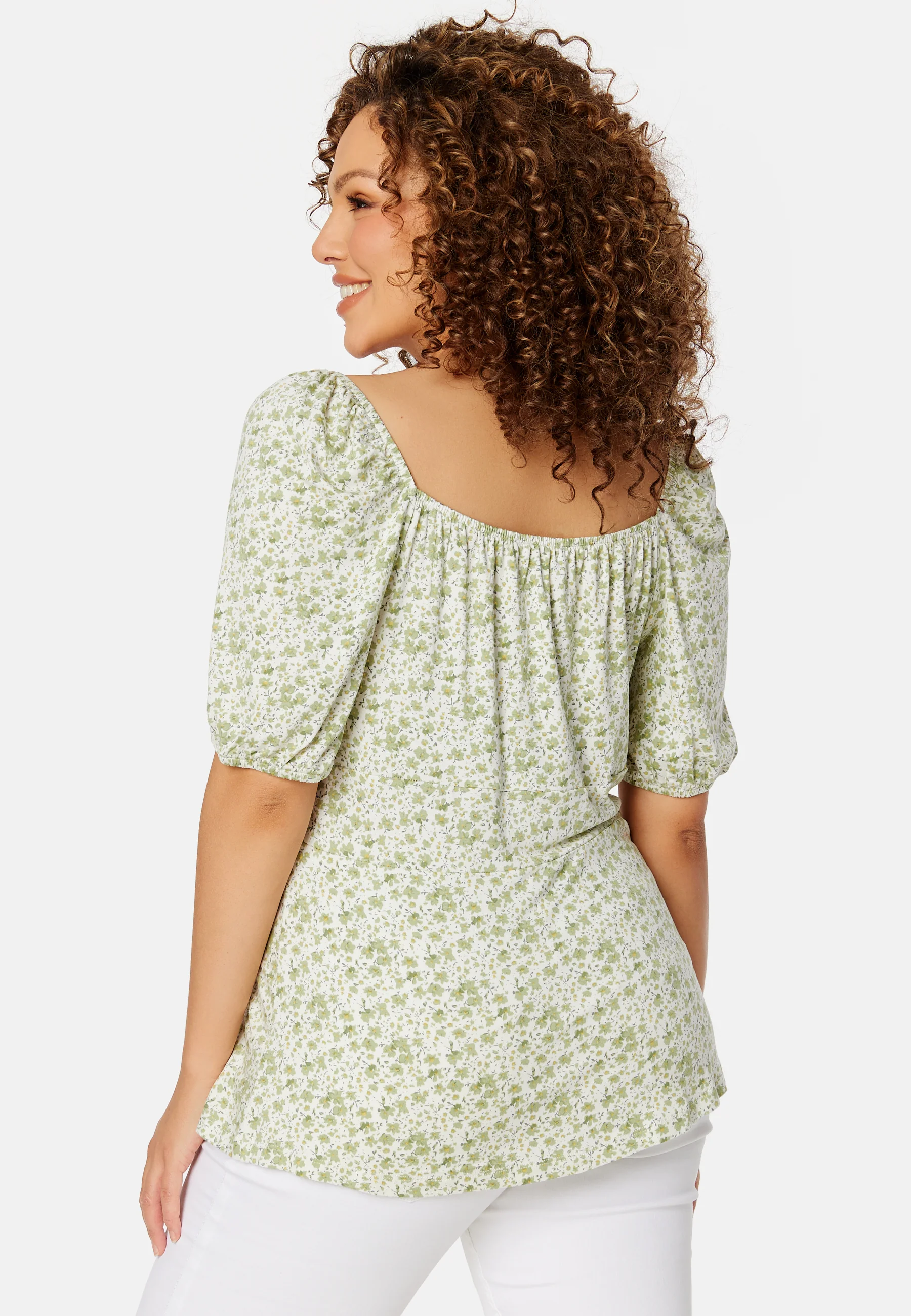 Ruched Short Sleeve Tie Top - Image 8