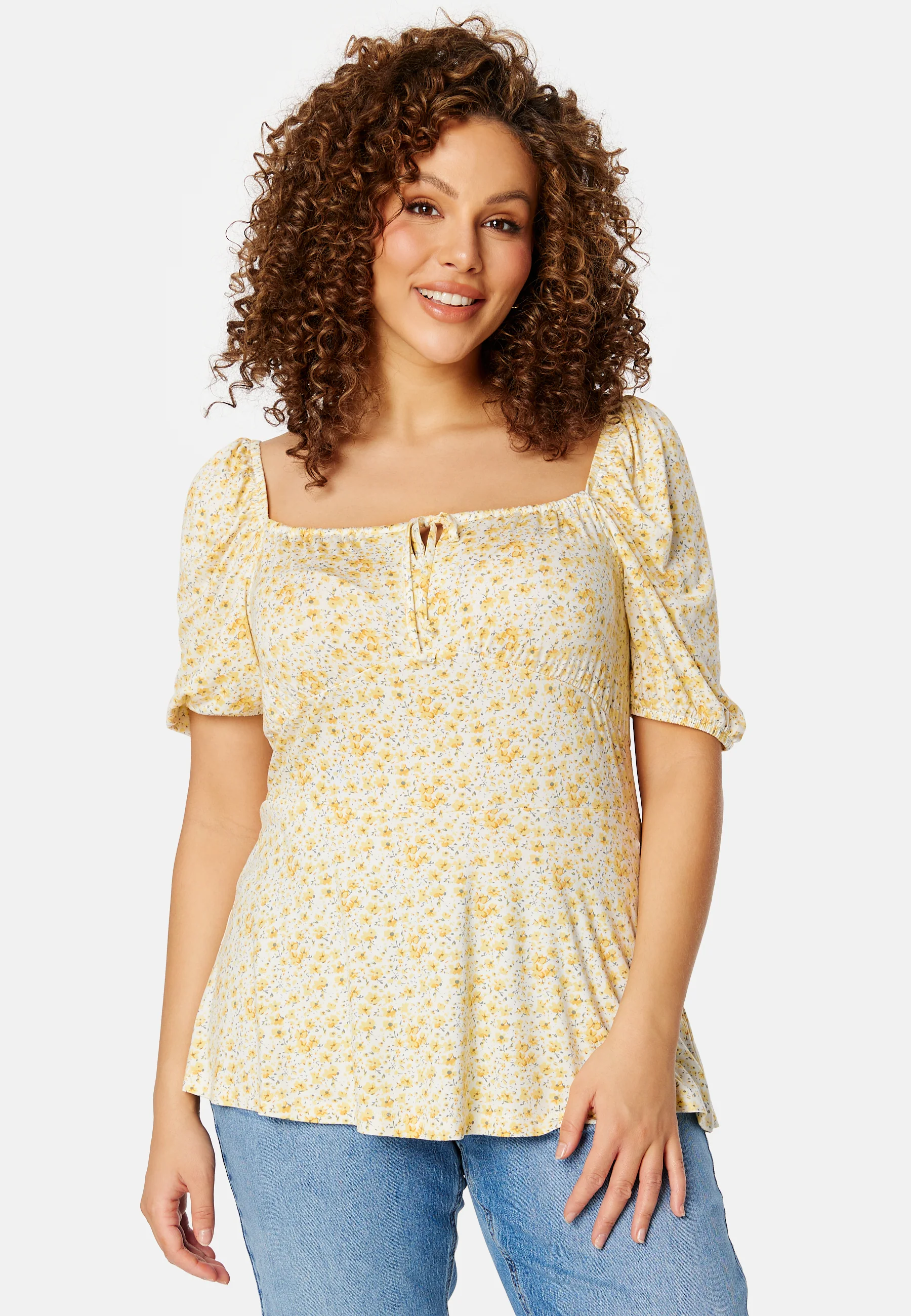 Ruched Short Sleeve Tie Top - Image 6