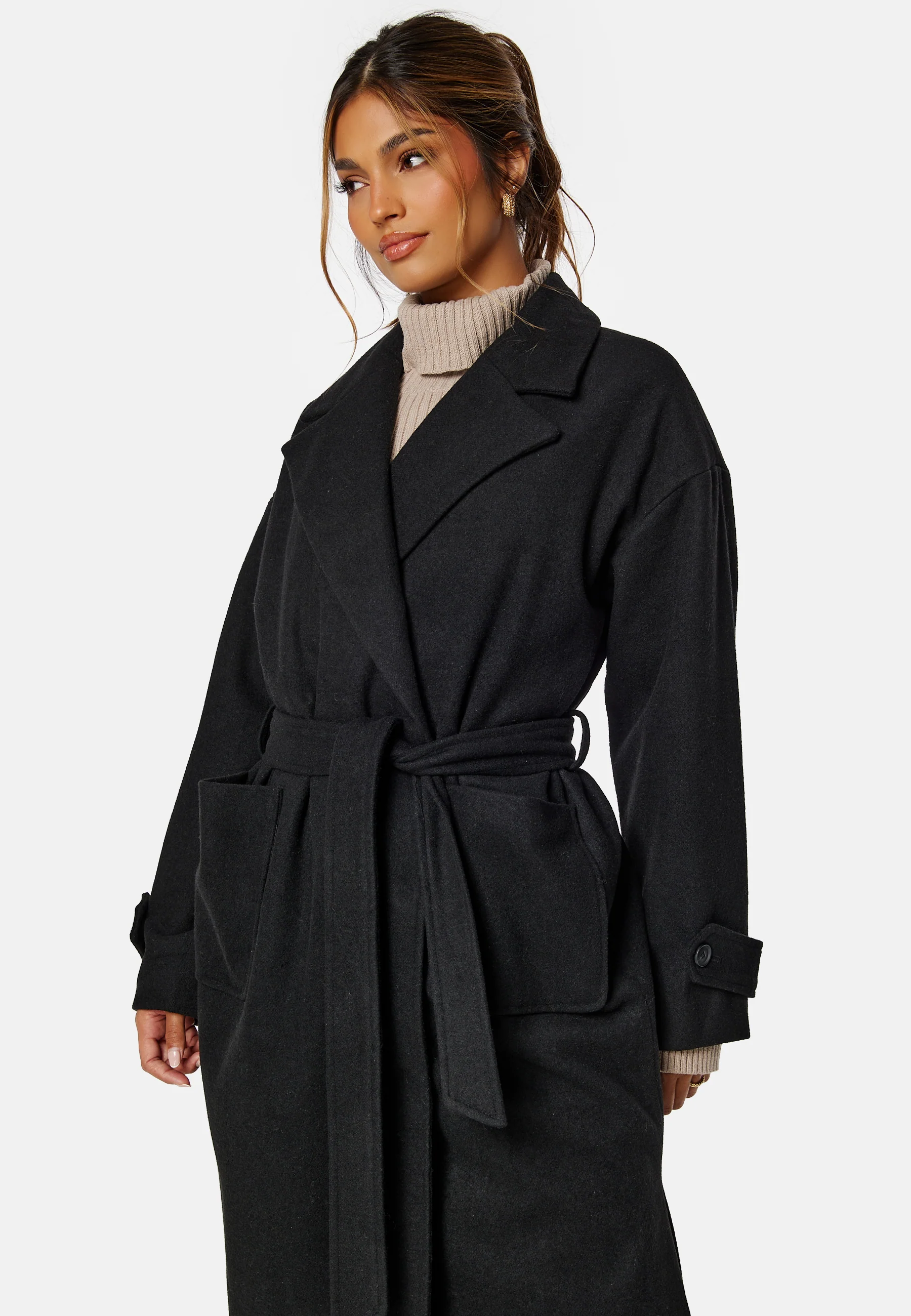 Rue Oversized Wool Blend Coat - Image 4