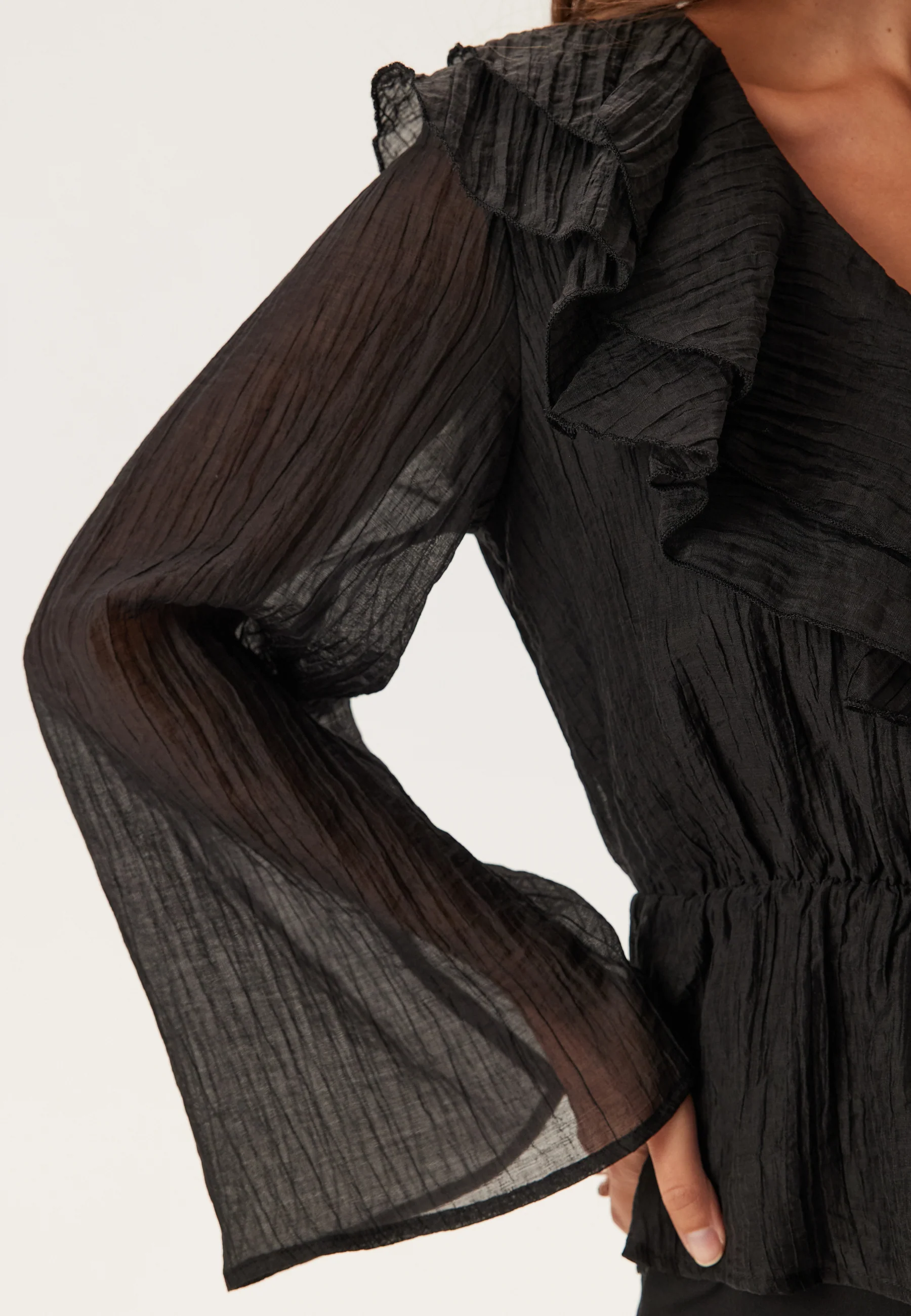 Ruffle Wide Sleeve Blouse - Image 4