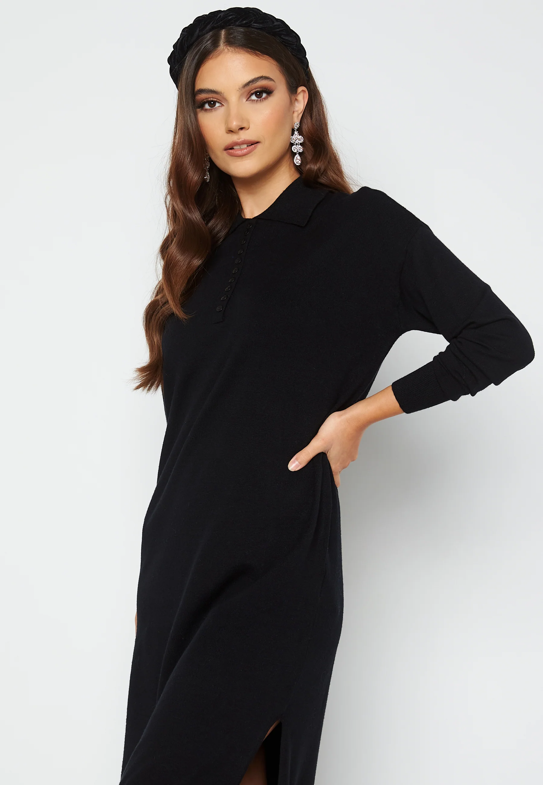 Saba LS Collar Below Knee Dress - Image 2