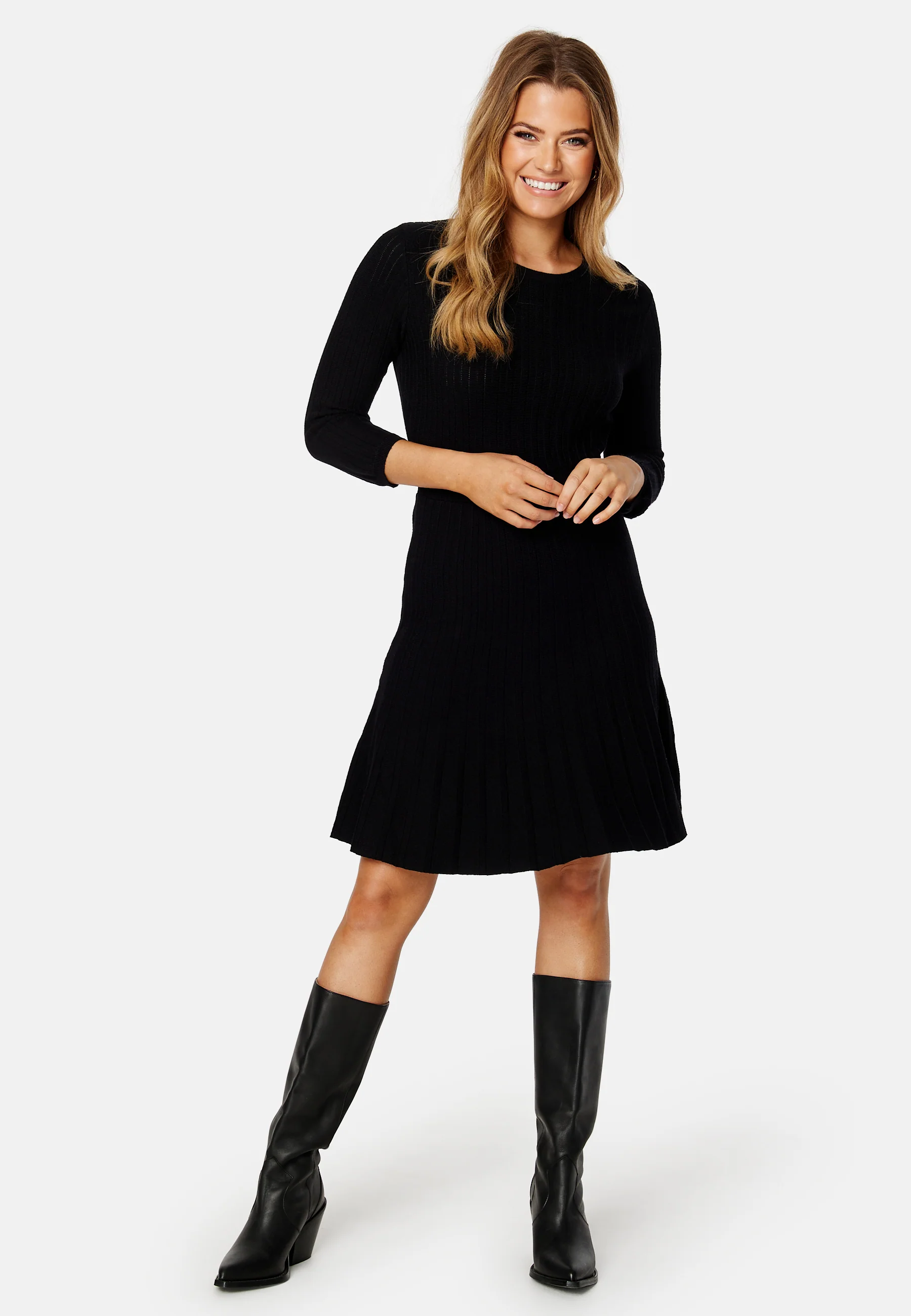 Sachin 3/4 Skater Knit Dress - Image 2