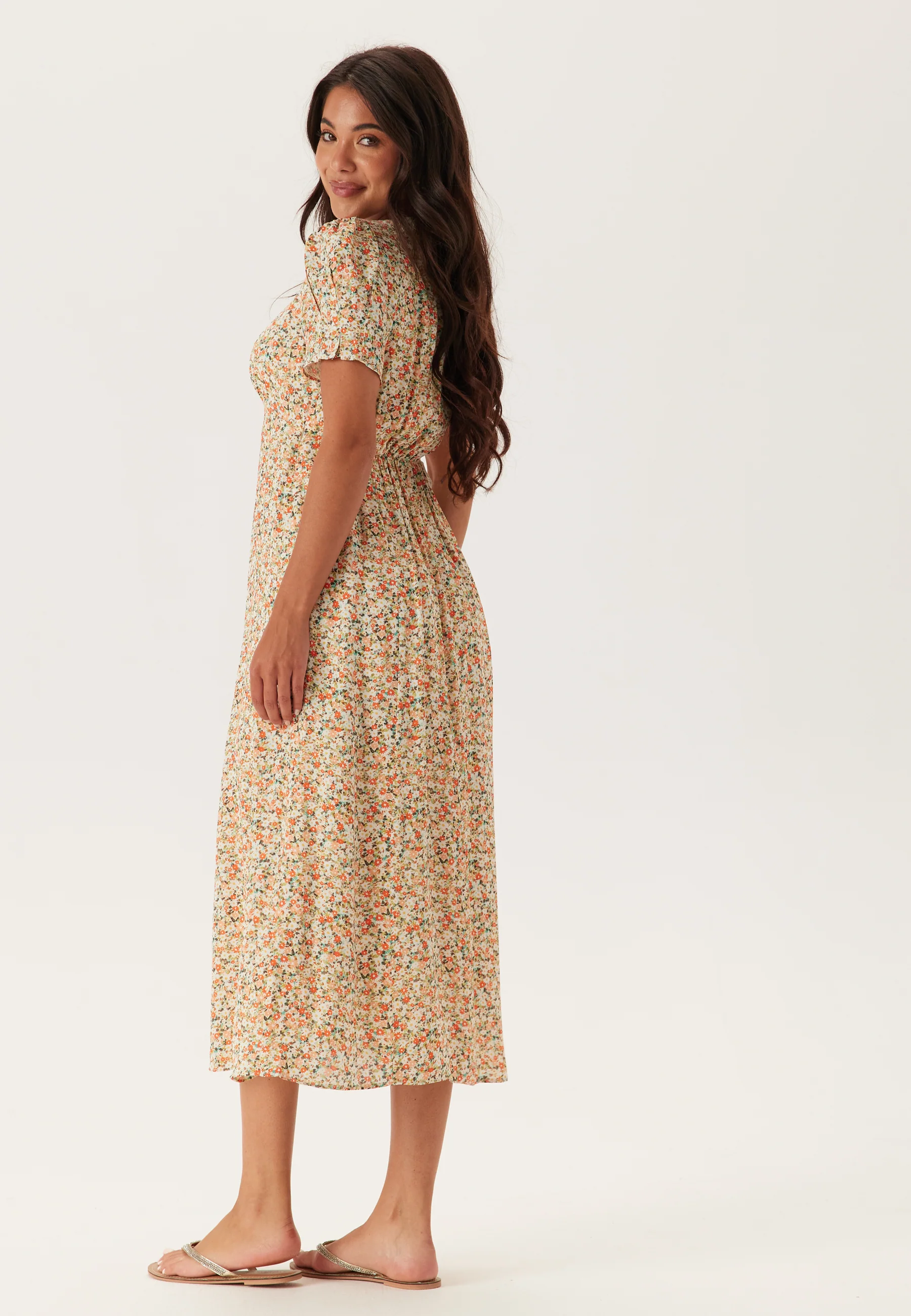 Safira Printed Midi Sun Dress - Image 2
