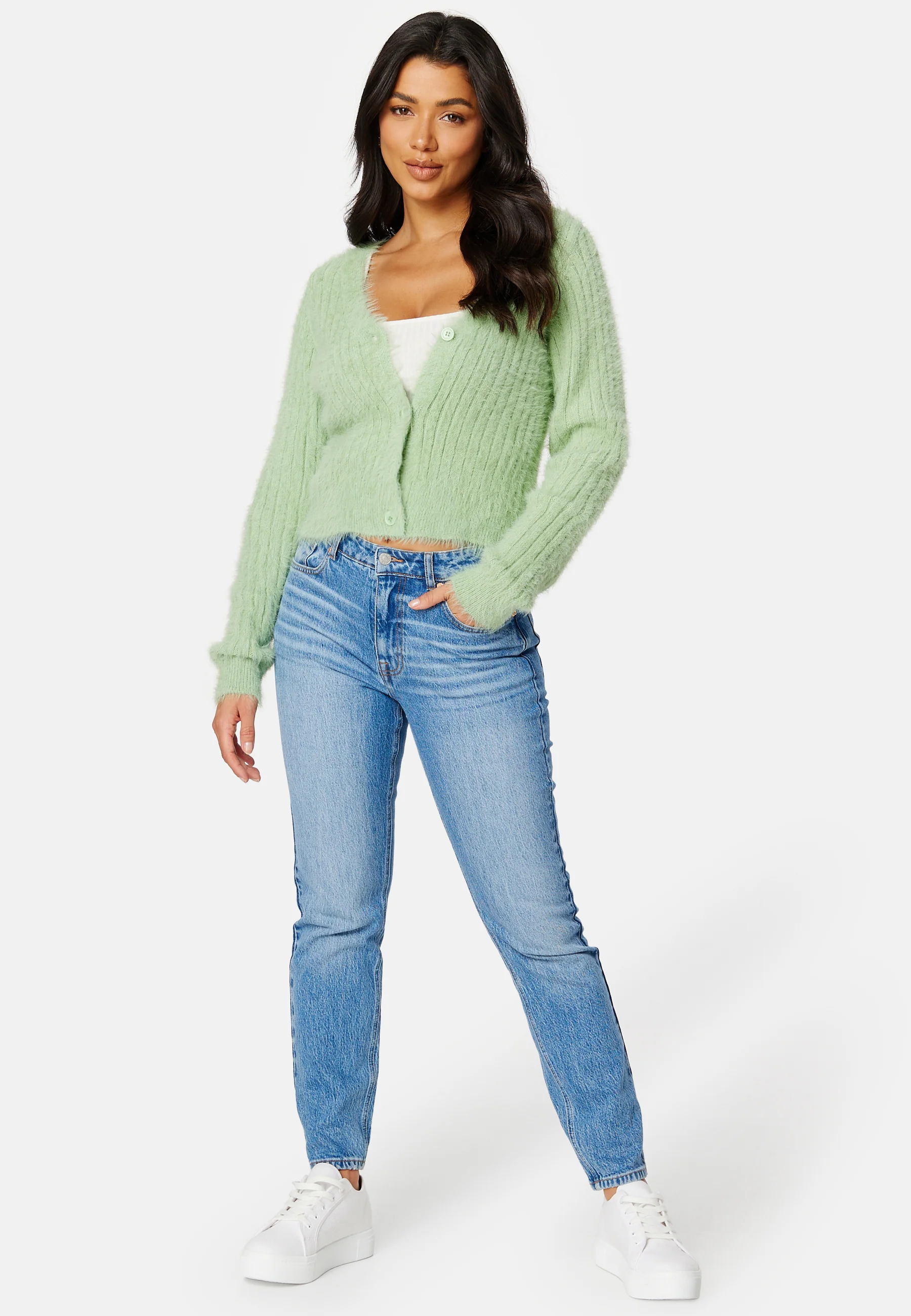 Salmi fluffy knitted cardigan - Image 2