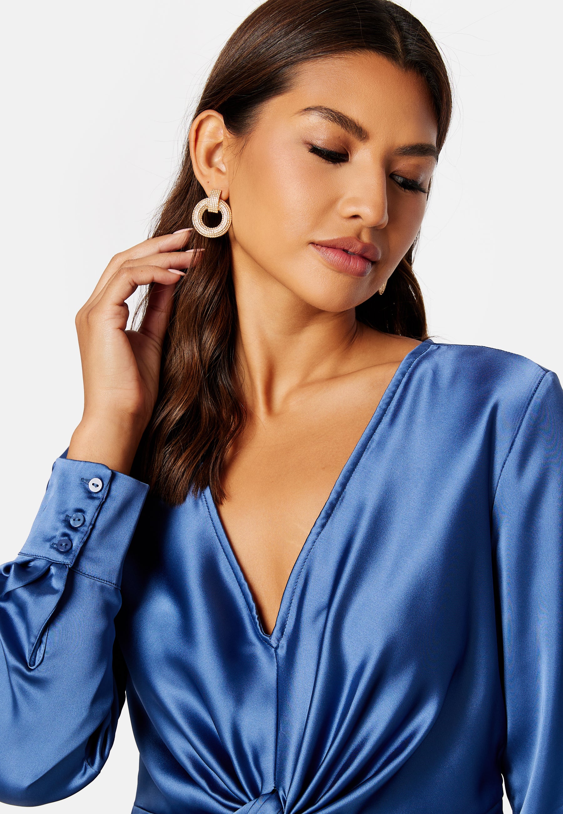 Sateen L/S Knot Dress - Image 4