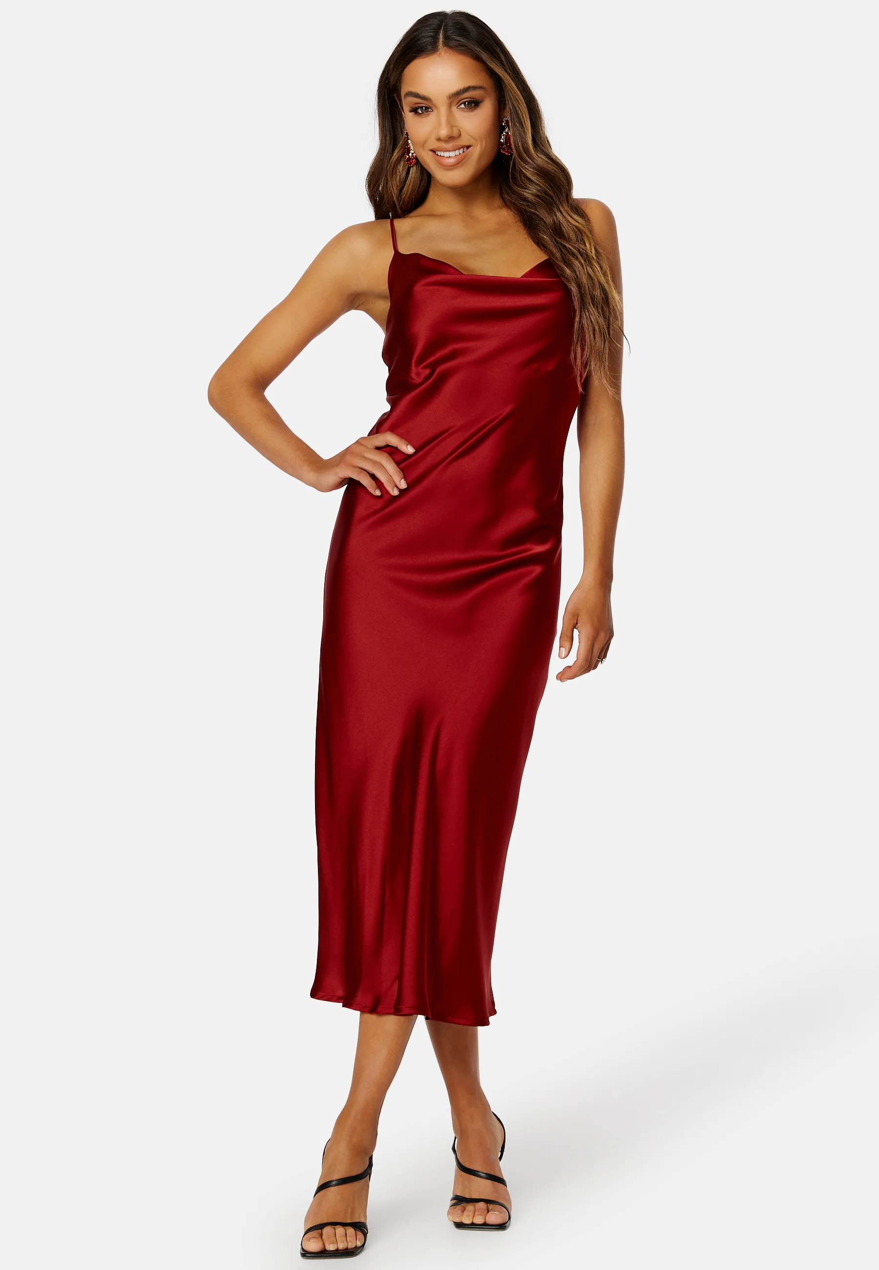 Sateen S/L Midi Dress - Image 2
