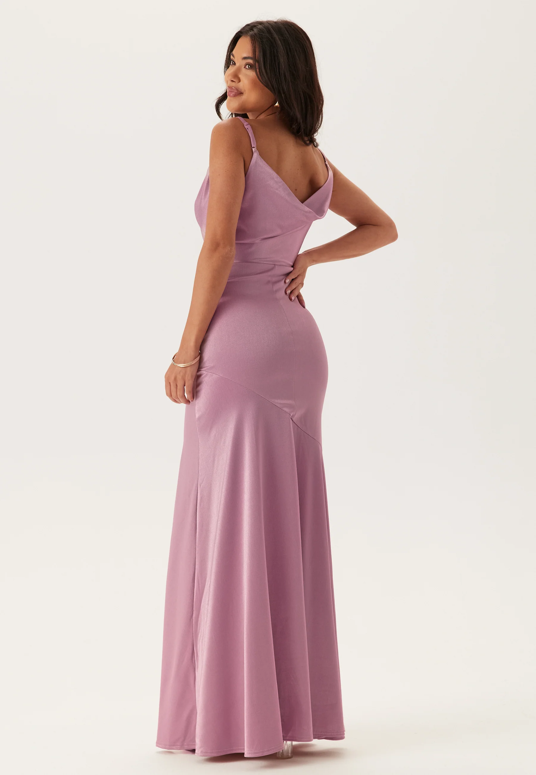 Satin Cowl Neck Maxi Dress - Image 3