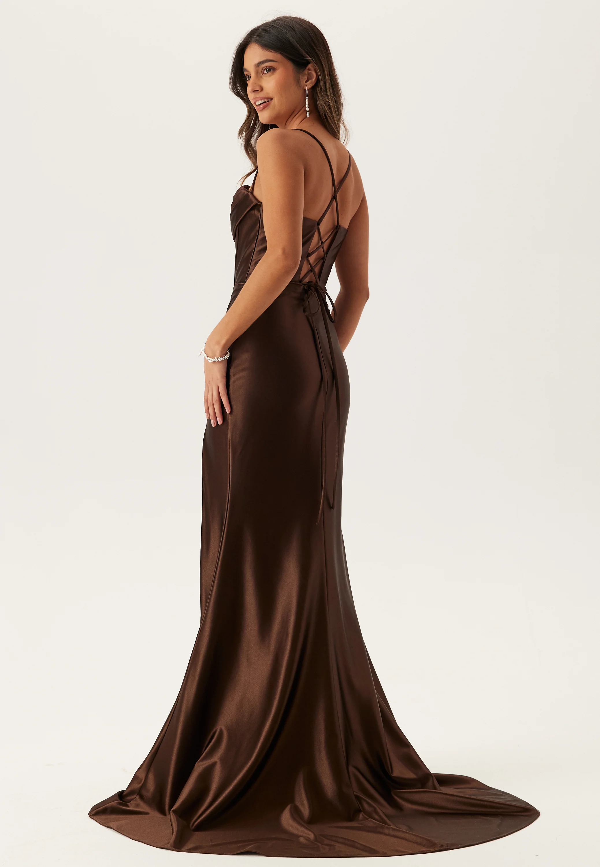 Satin Evening Dress - Image 3
