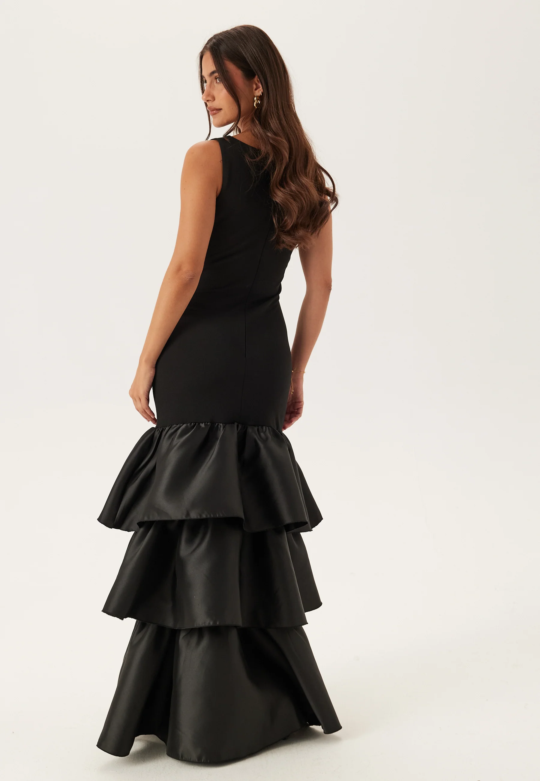 Satin Frill Maxi Dress - Image 2