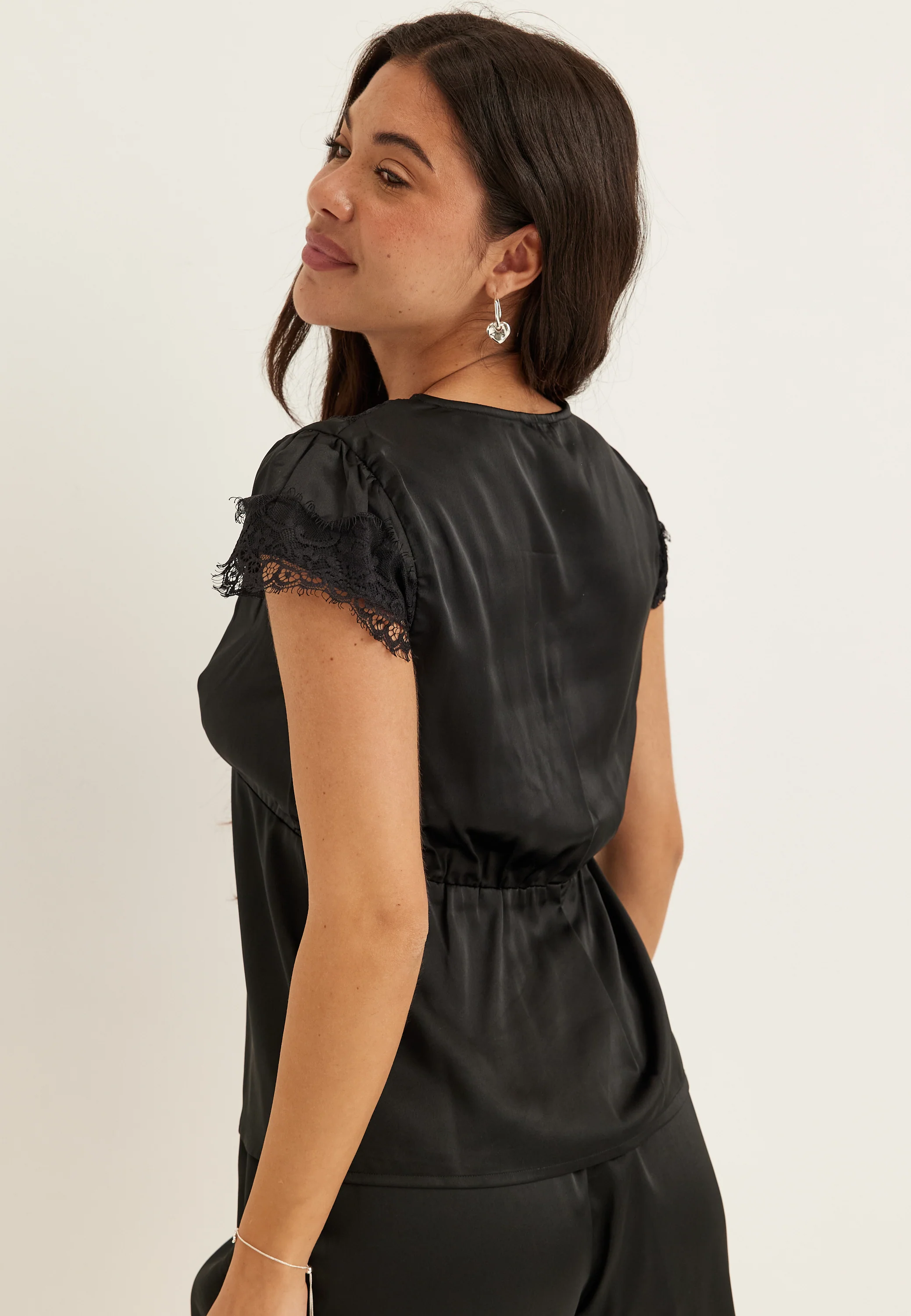Satin Lace Blouse - Image 5