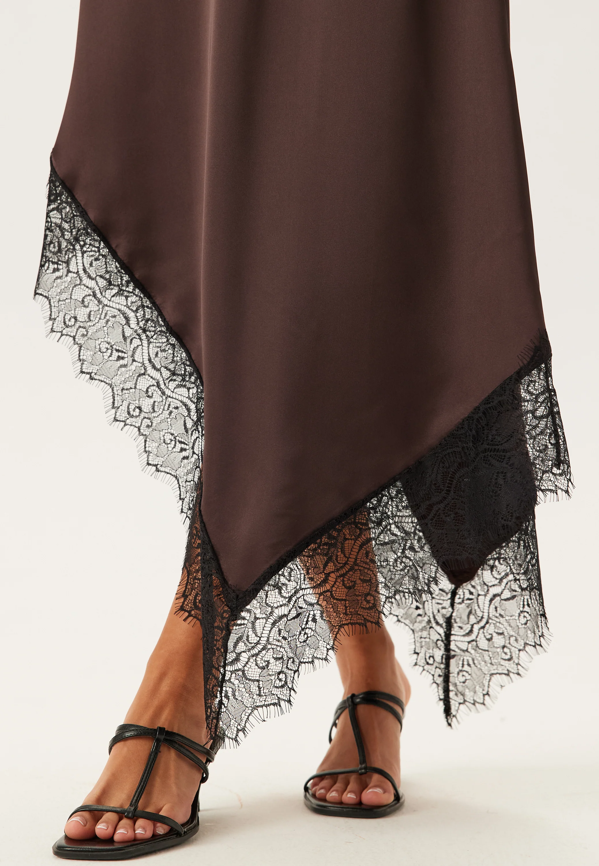 Satin Lace Slip Dress - Image 7