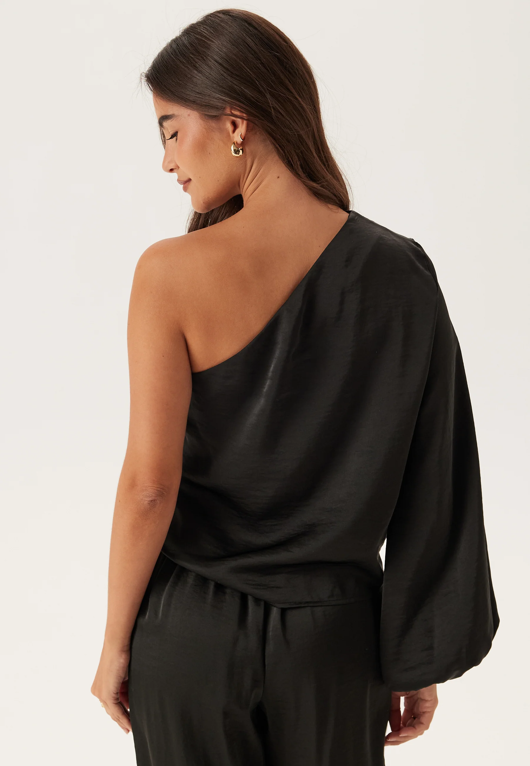 Satin One Shoulder Blouse - Image 2