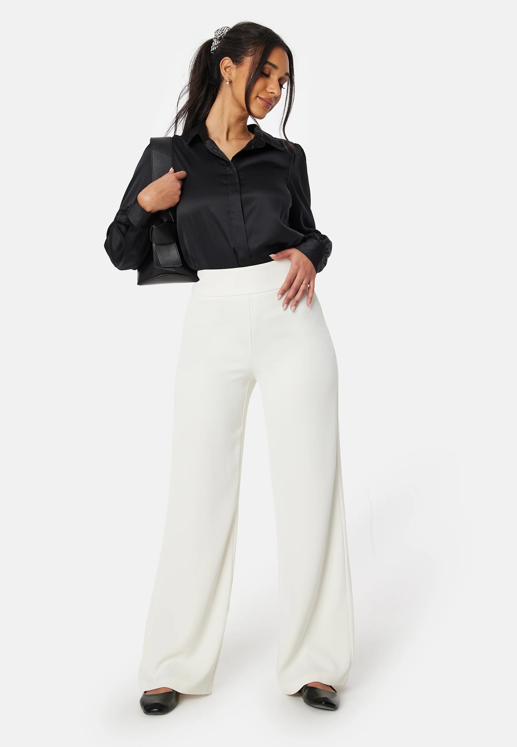 Satin Puff Sleeve Shirt - Image 3