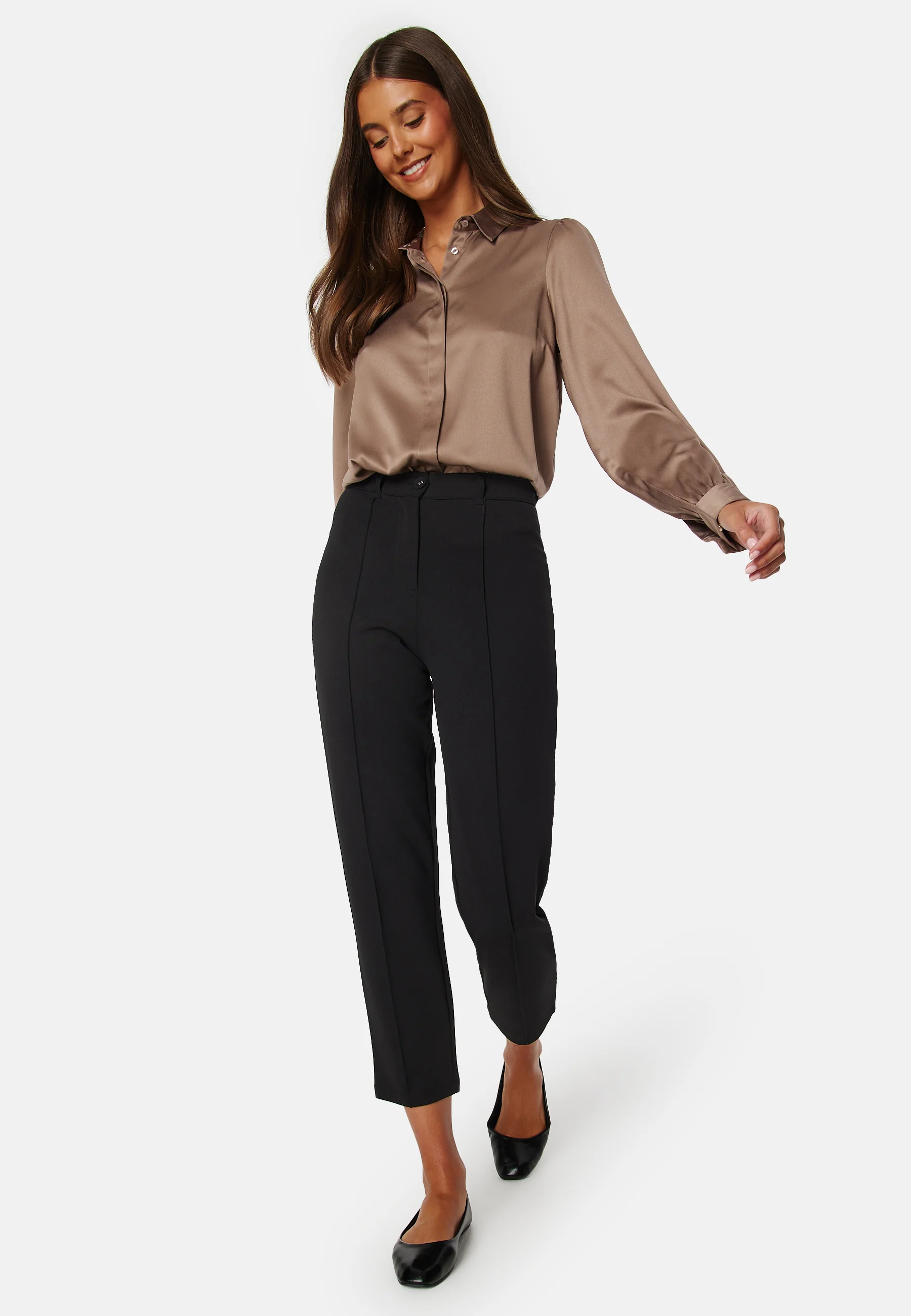 Satin Puff Sleeve Shirt