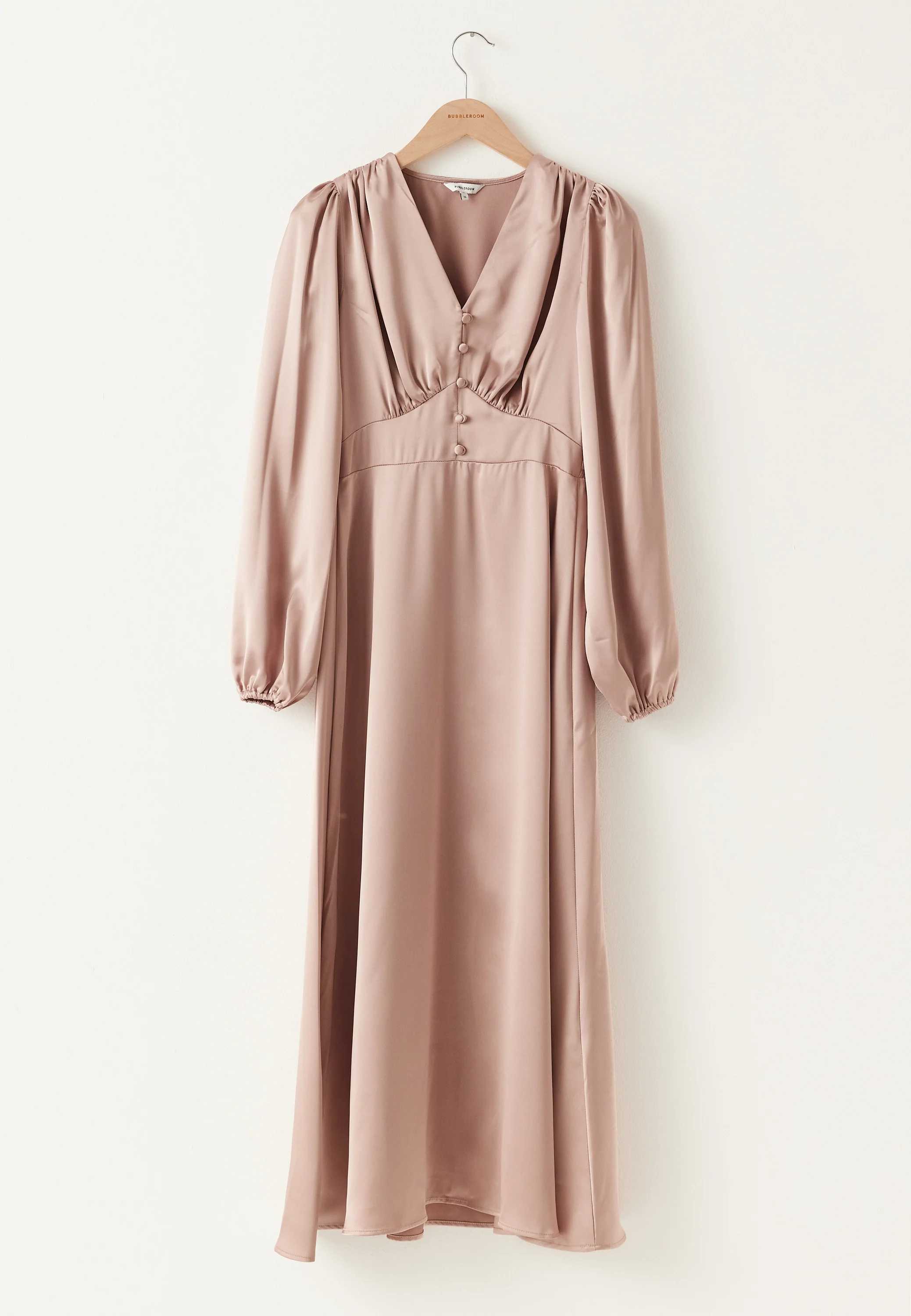 Satin V-neck Maxi Dress - Image 5