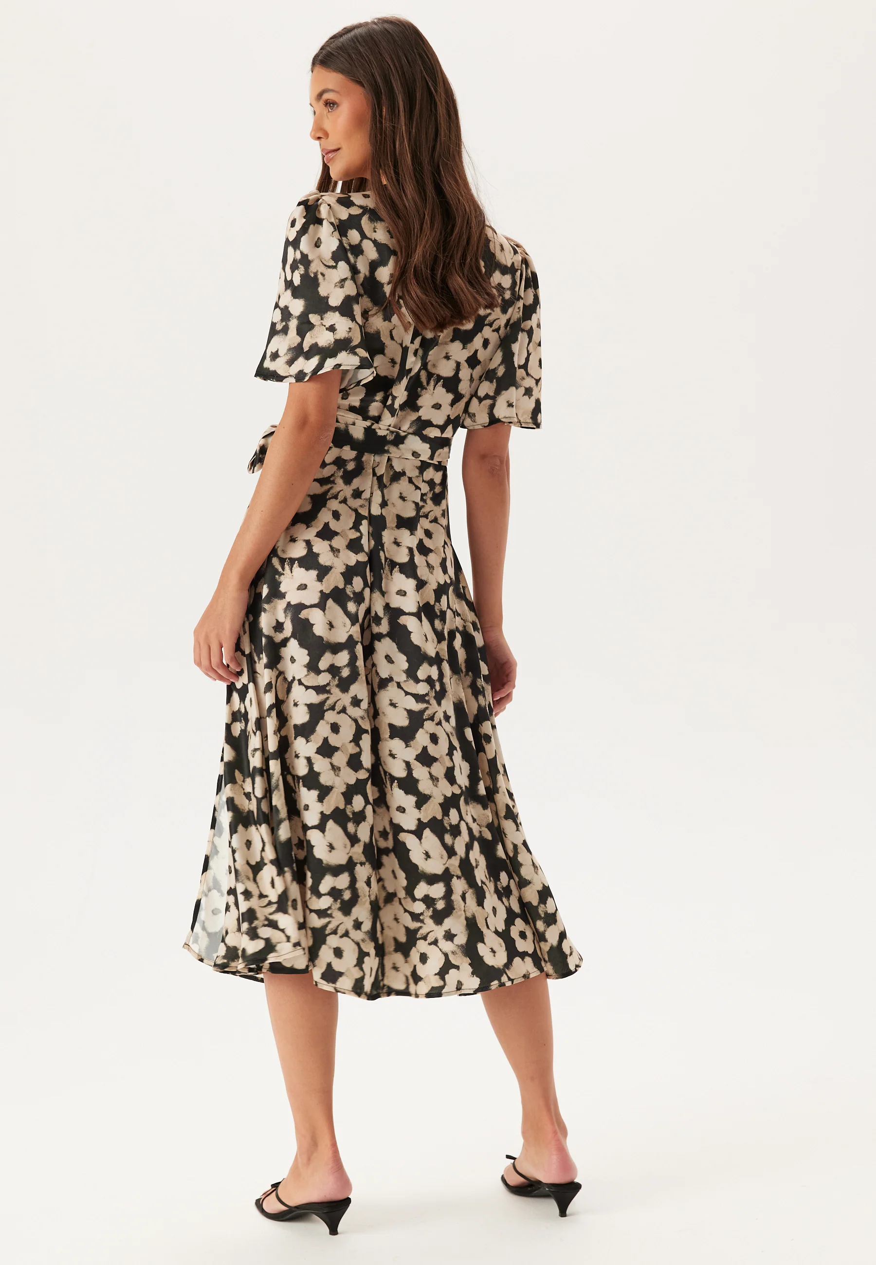 Satin Wrap Dress - Image 3