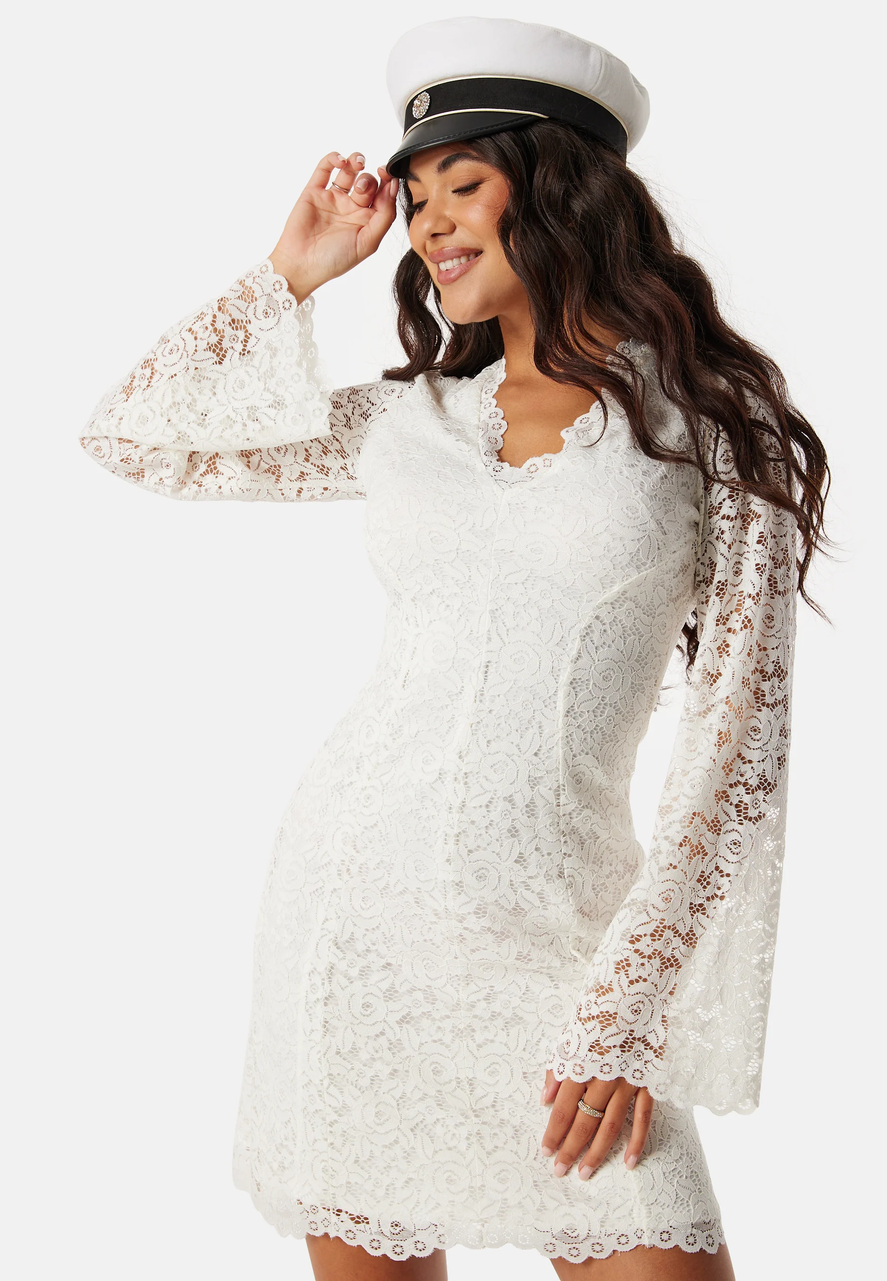 Scallop Edge Lace Dress - Image 2
