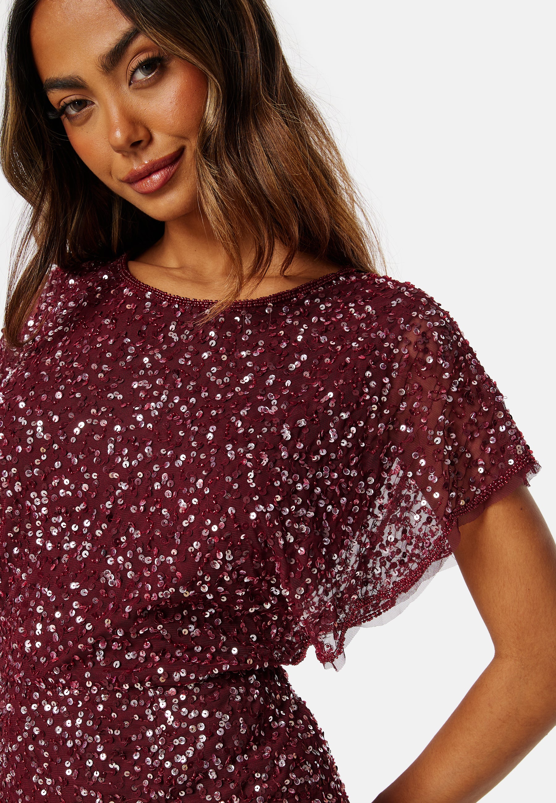Scallop Sequin Midi Dress - Image 4