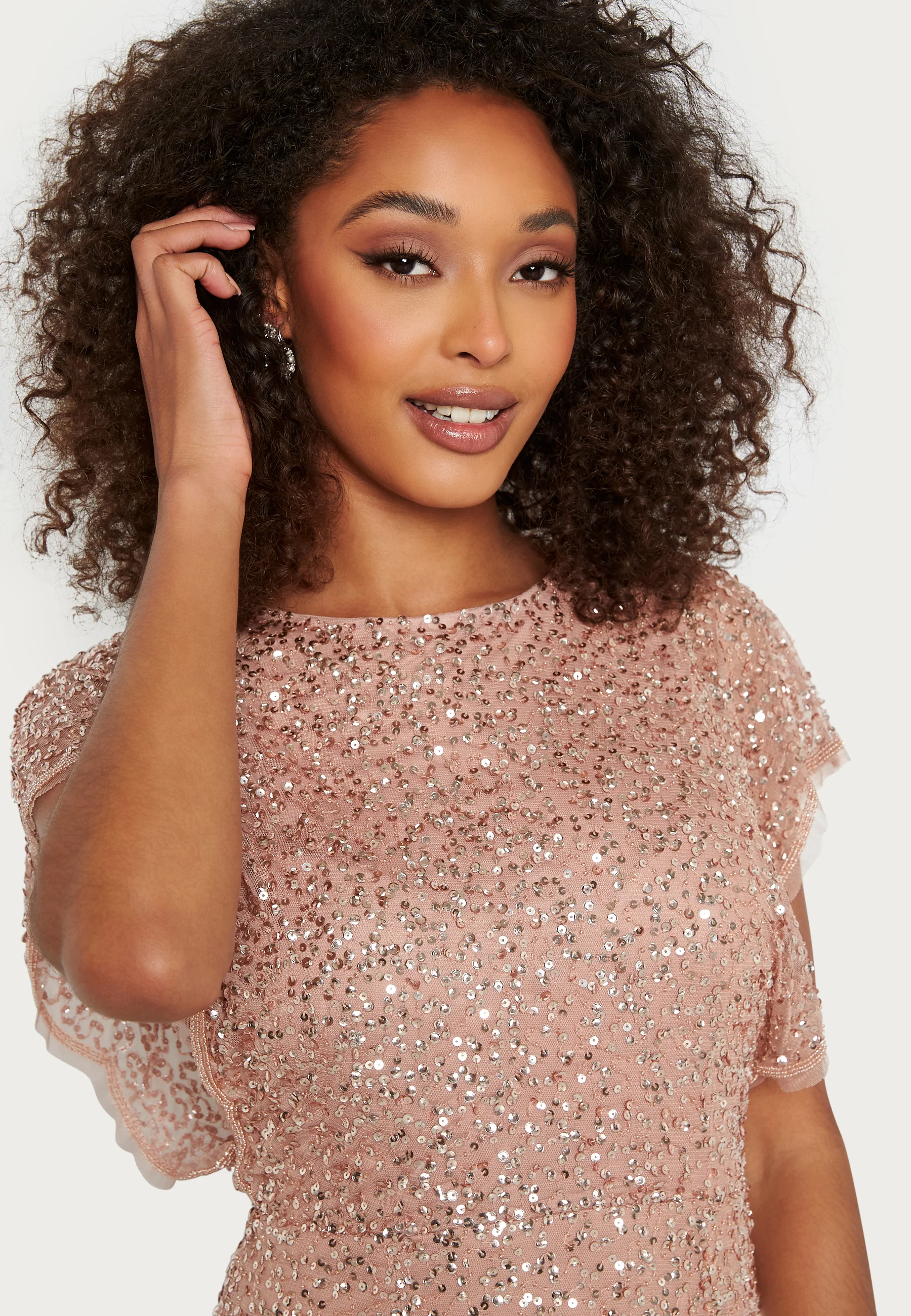 Scallop Sequin Midi Dress - Image 3