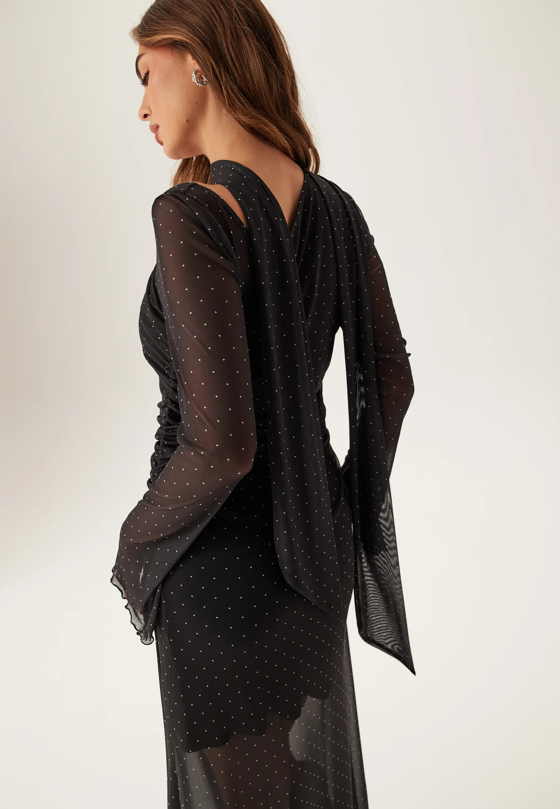 Scarf Mesh Ankle Dress - Image 4