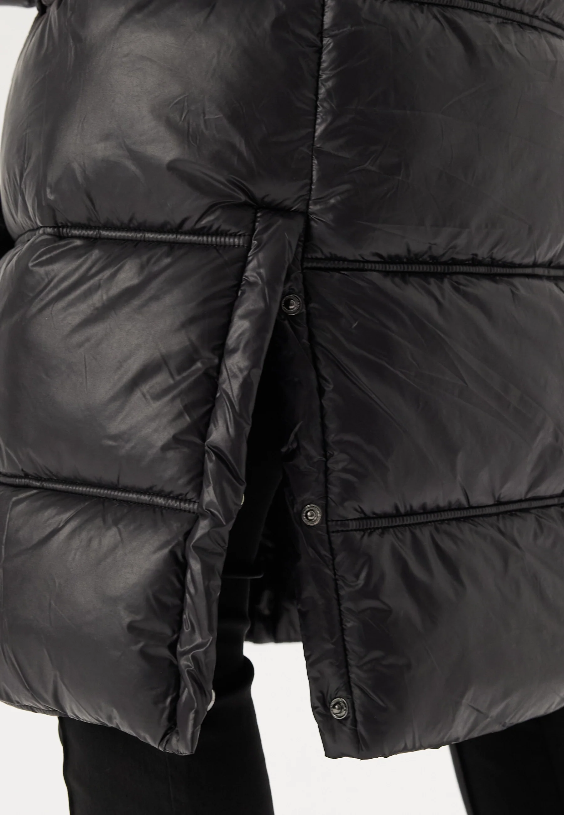 Semi Shiny Long Padded Jacket - Image 6