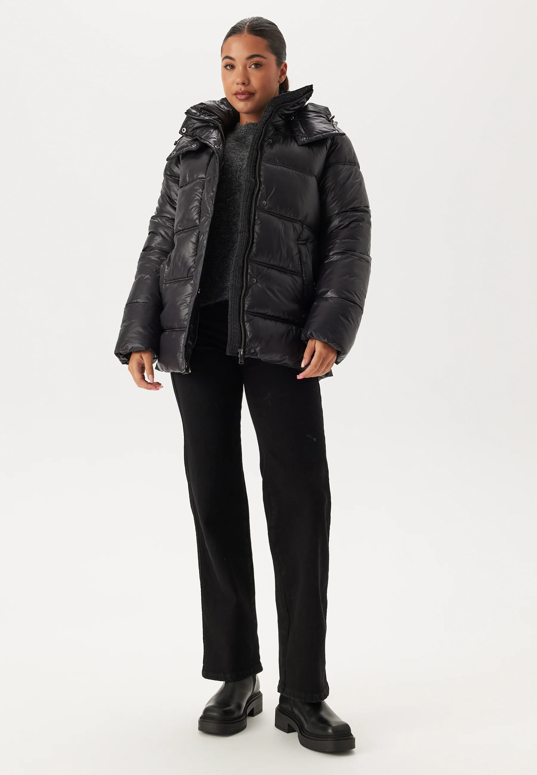 Semi Shiny Padded Jacket - Image 5