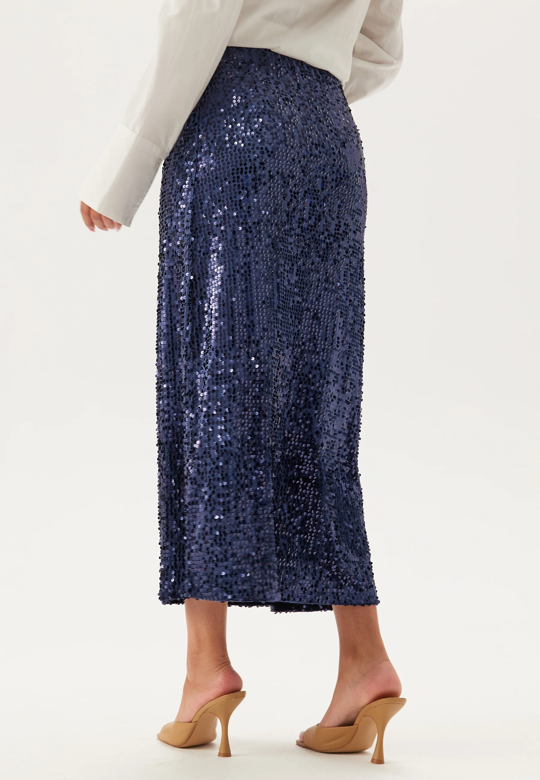 Sequin A-line Midi Skirt - Image 3