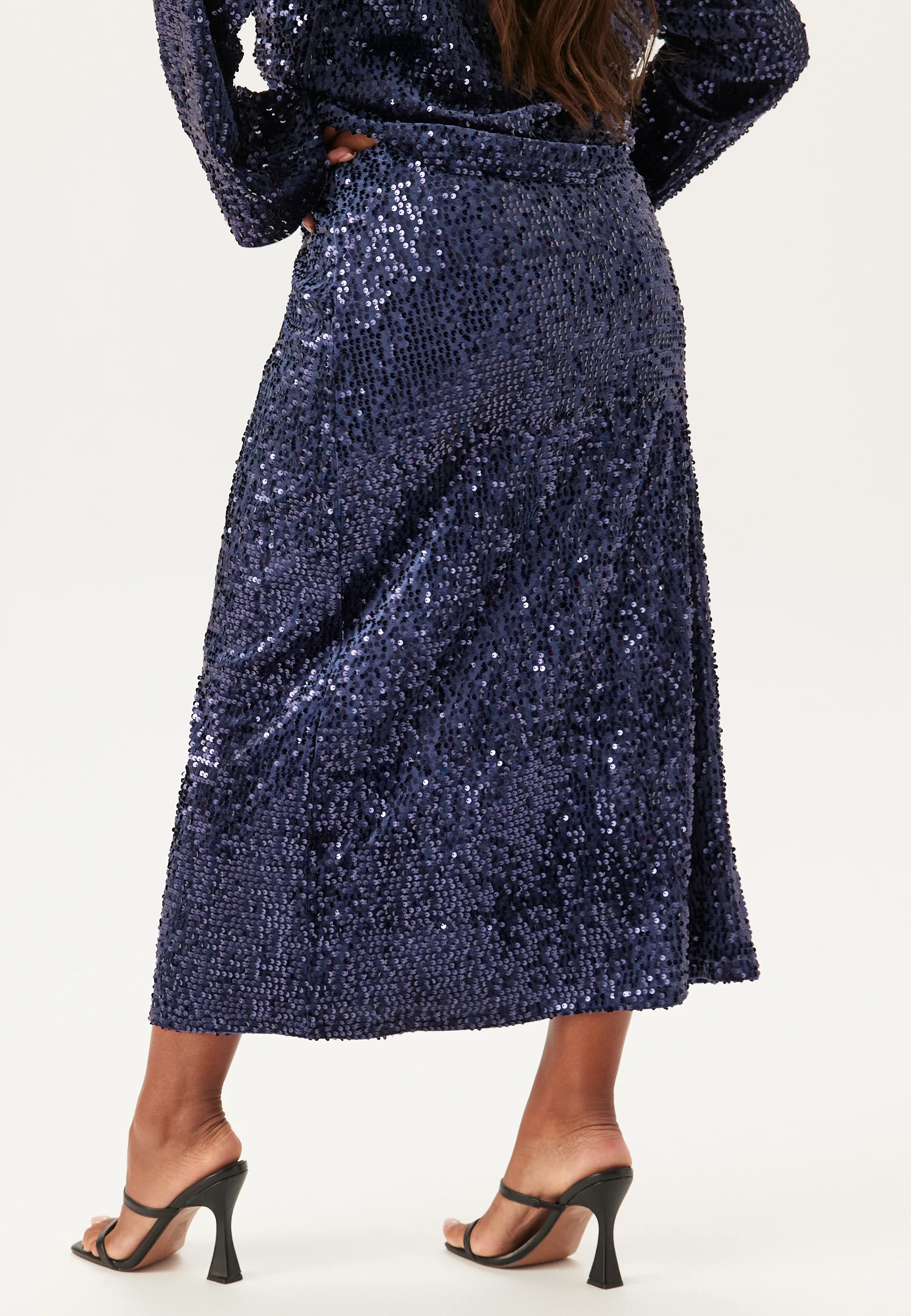 Sequin A-line Midi Skirt - Image 7