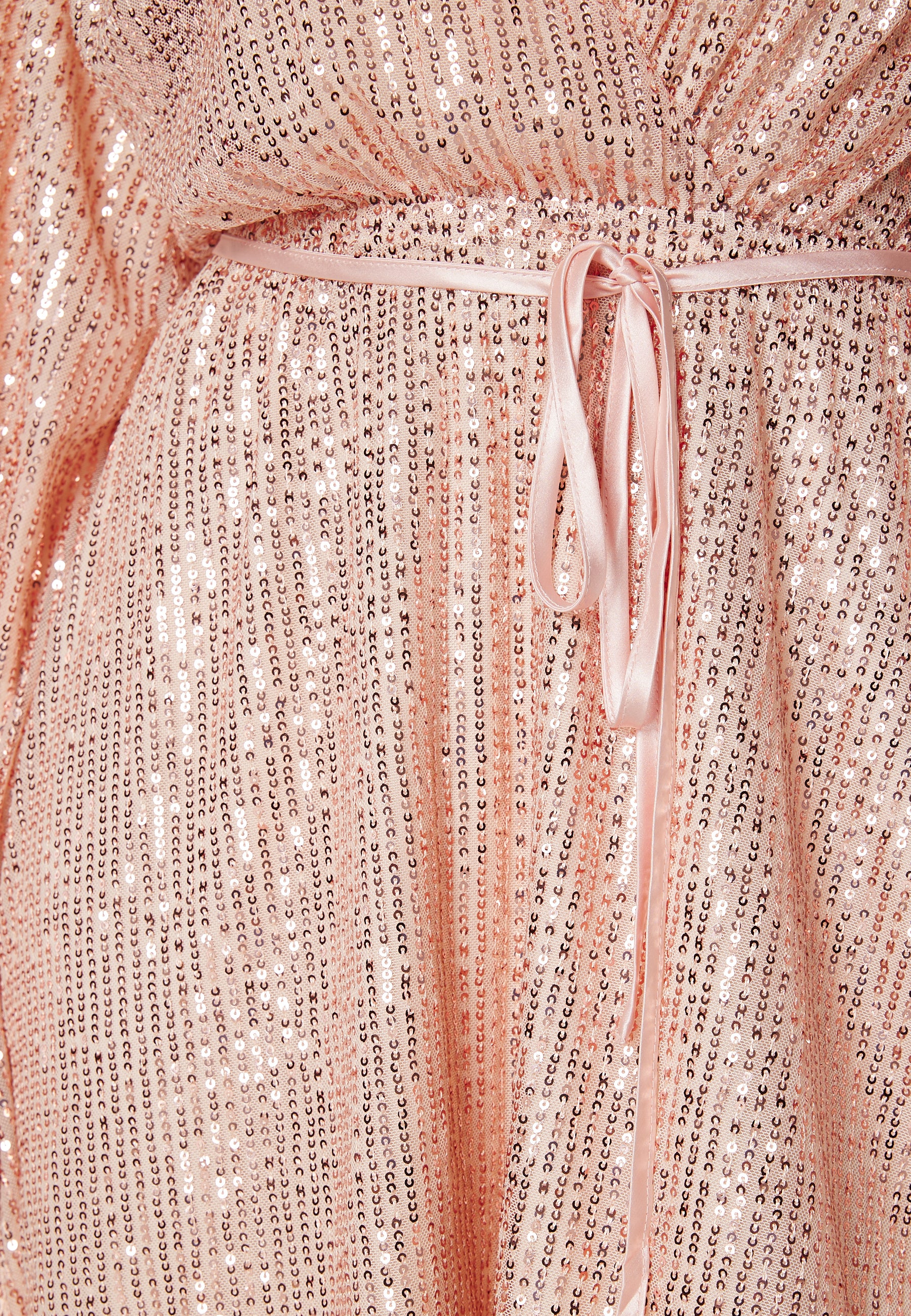 Sequin Balloon Sleeve Dress - Image 4