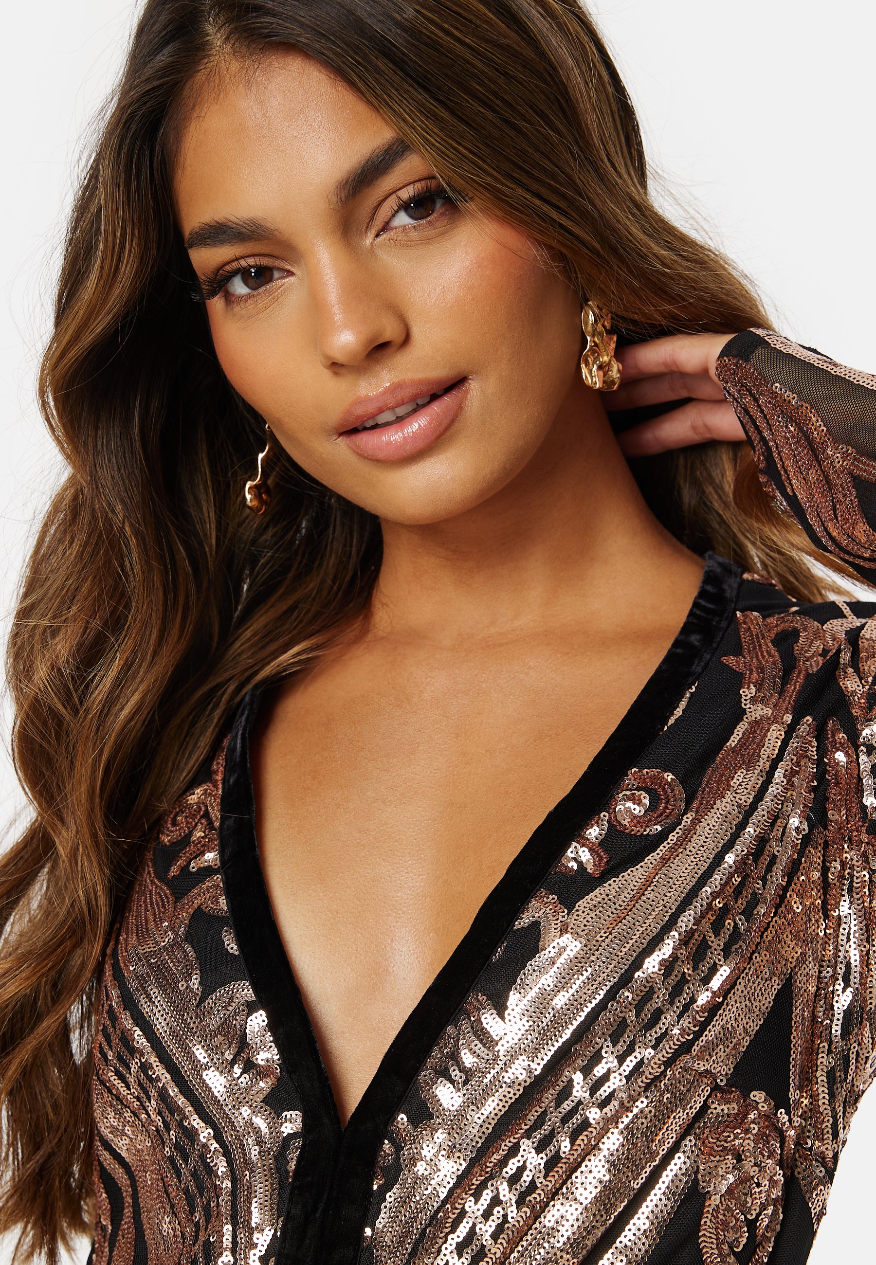Sequin Bodice Jumpsuit - Image 4