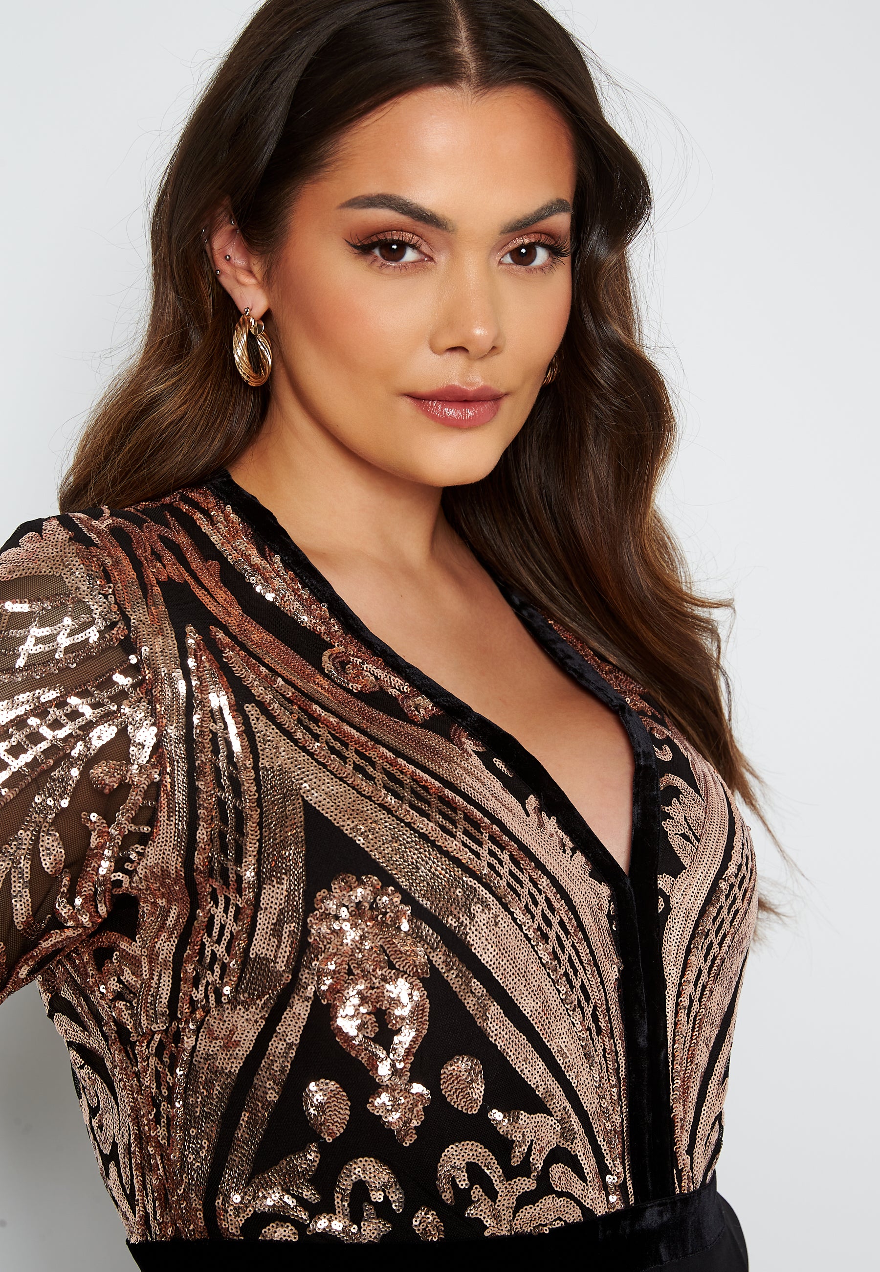 Sequin Bodice Jumpsuit - Image 4
