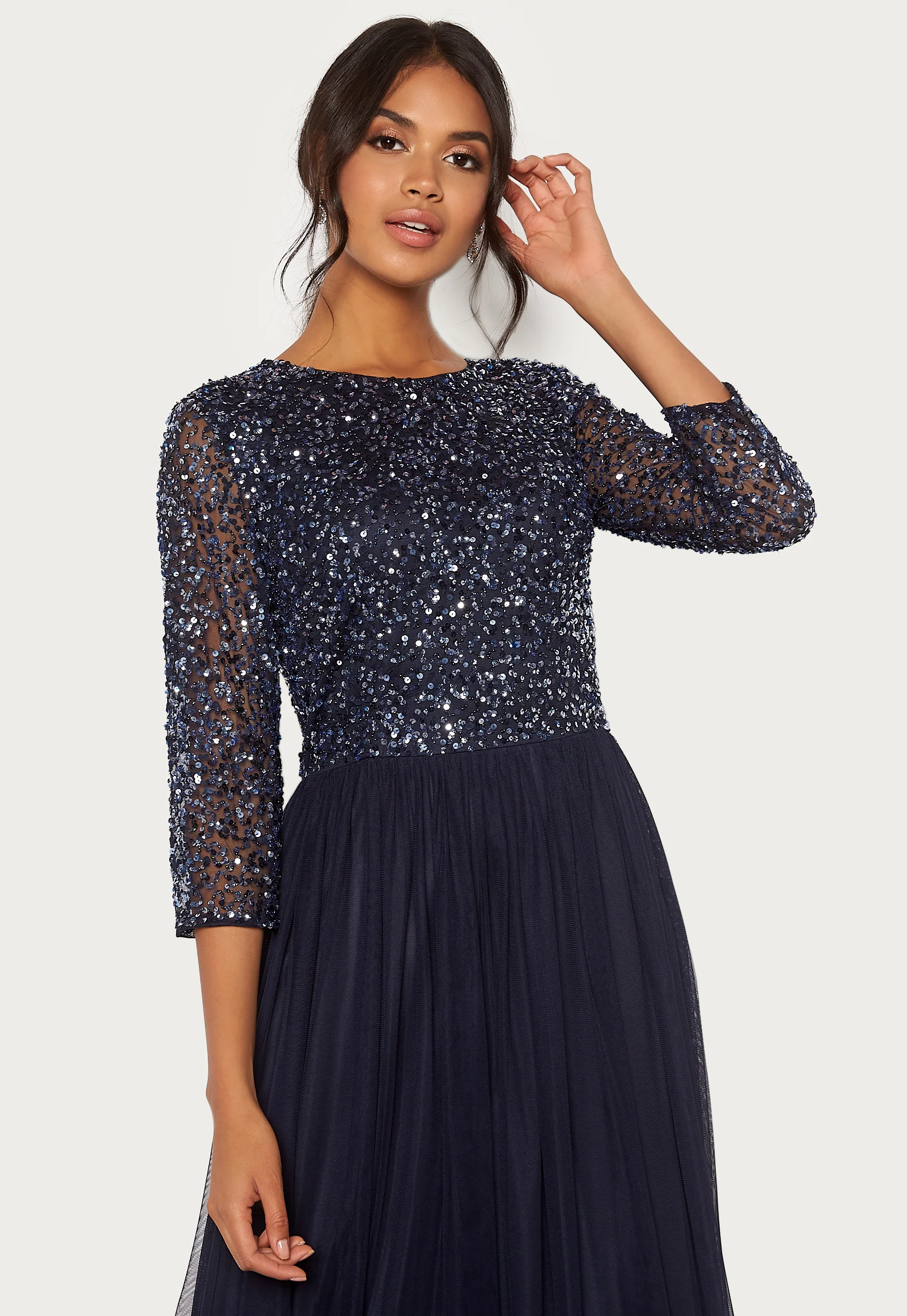 Sequin Bodice Maxi Dress - Image 3