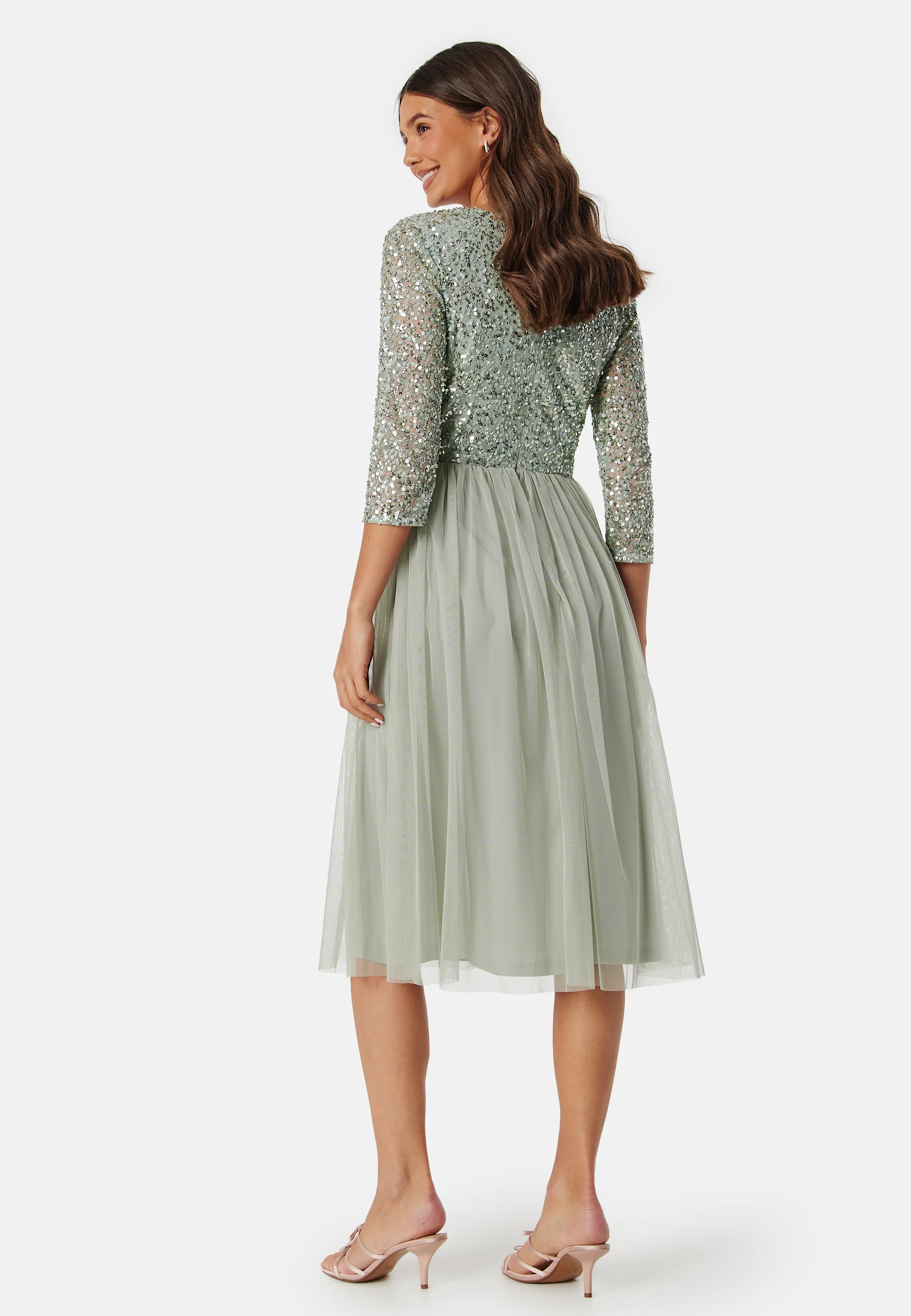 Sequin Bodice Mid Dress - Image 2