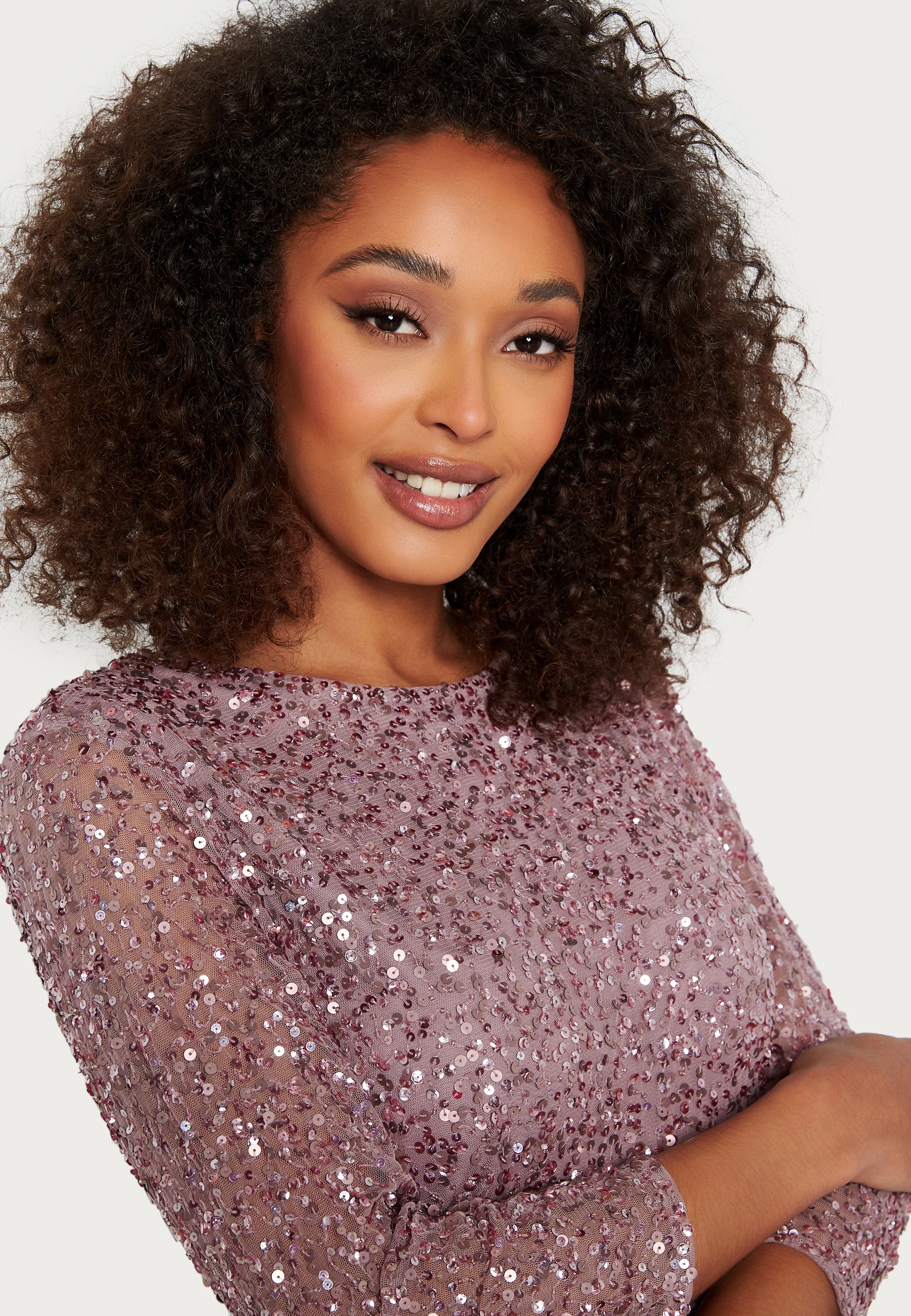 Sequin Bodice Mid Dress - Image 3