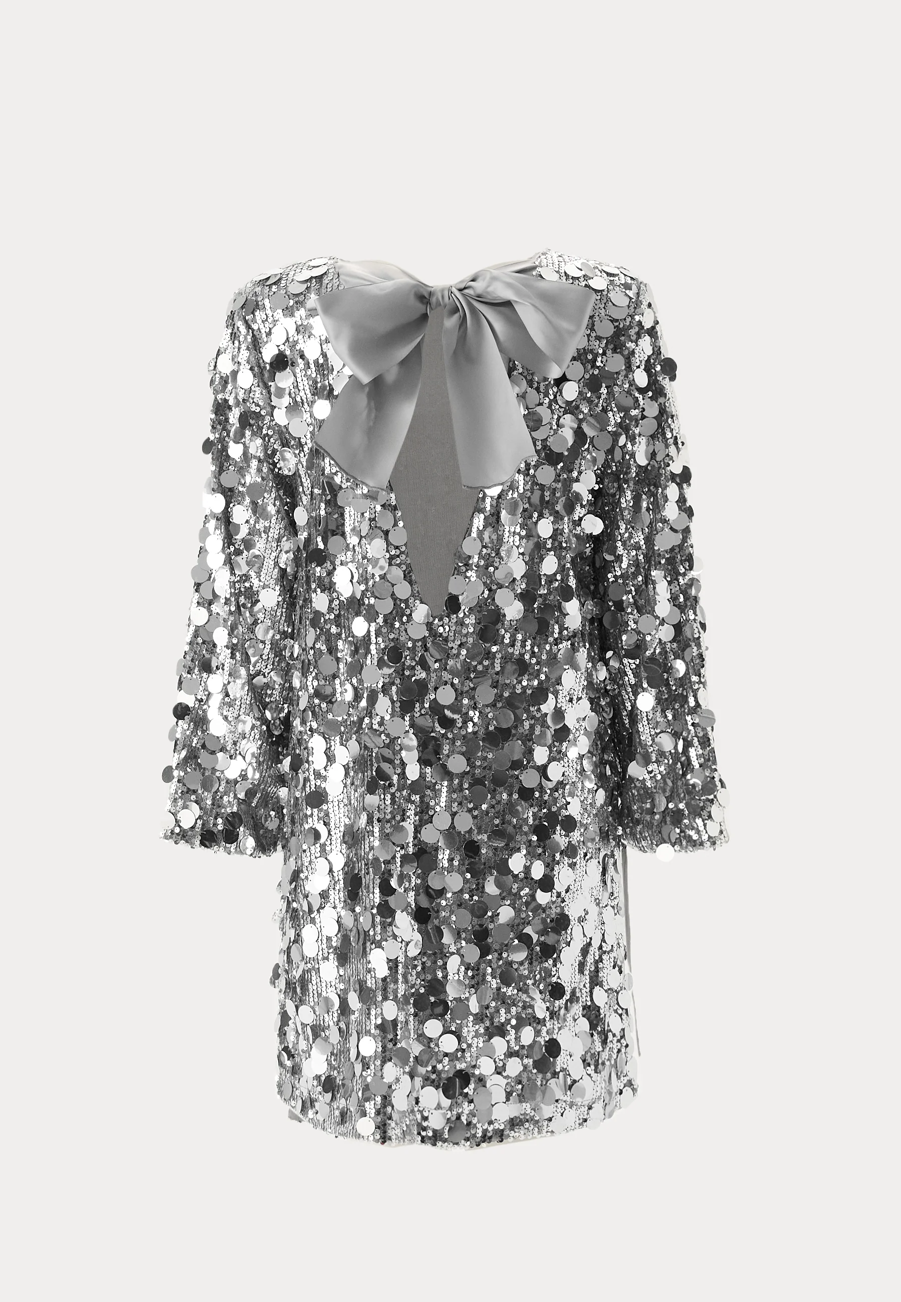 Sequin Bow A-Line Dress - Image 4