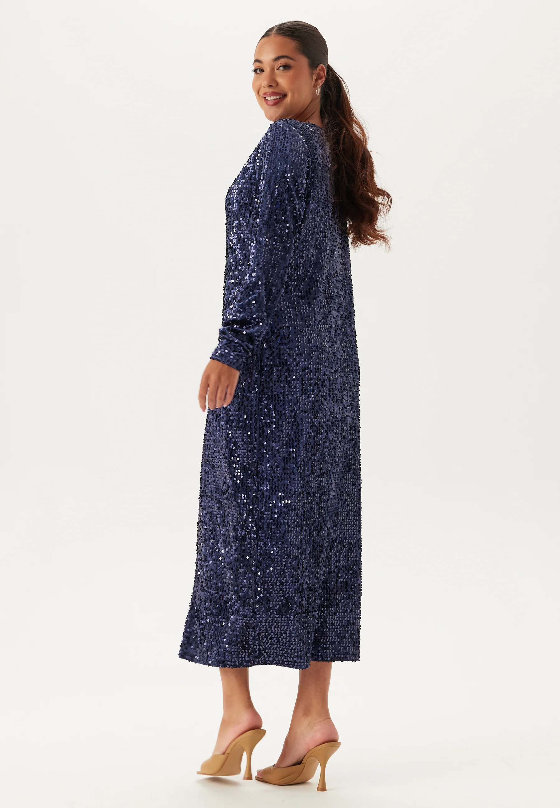 Sequin Long Midi Dress - Image 3