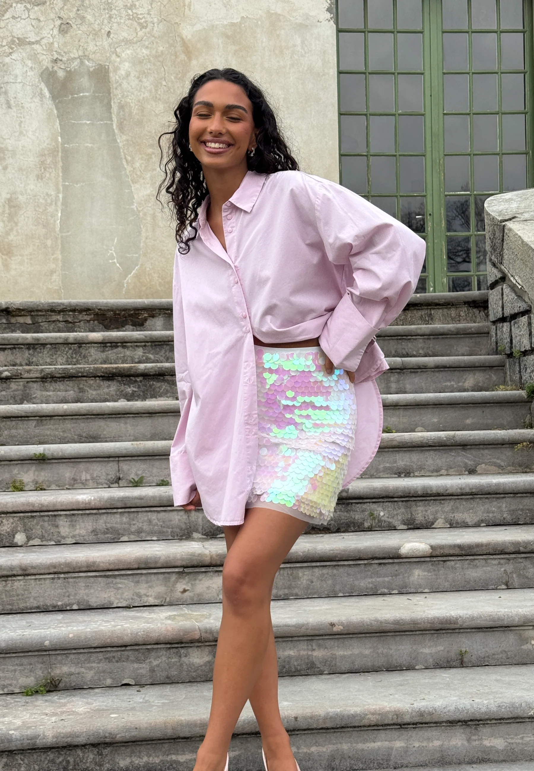 Sequin Mini Skirt - Image 2