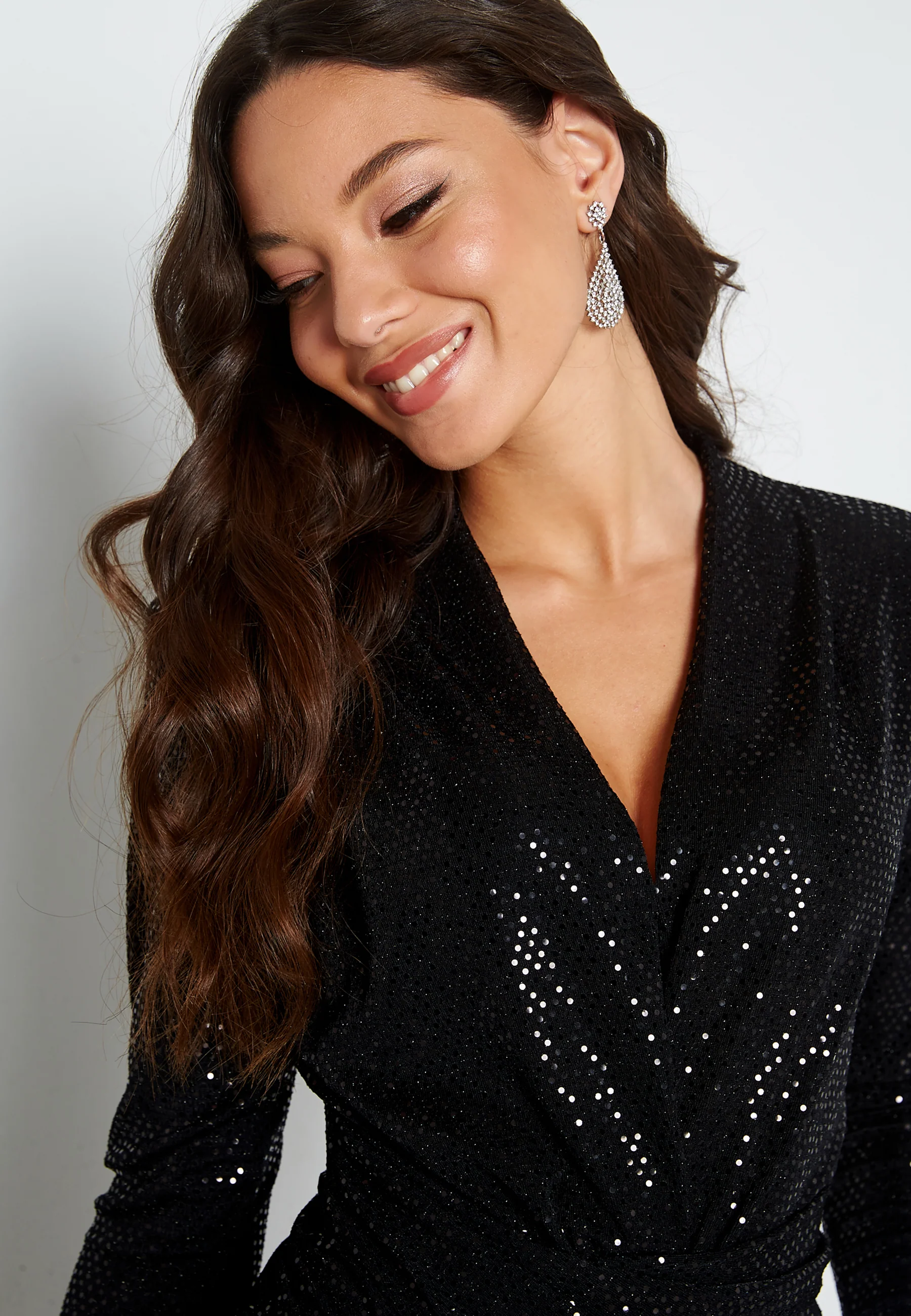 Sequin Rouch Maxi Dress - Image 5