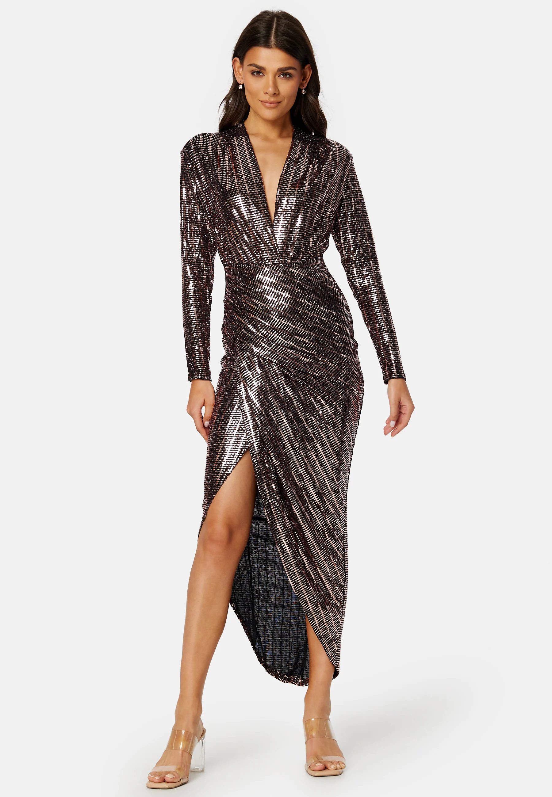 Sequin Rouch Maxi Dress - Image 2