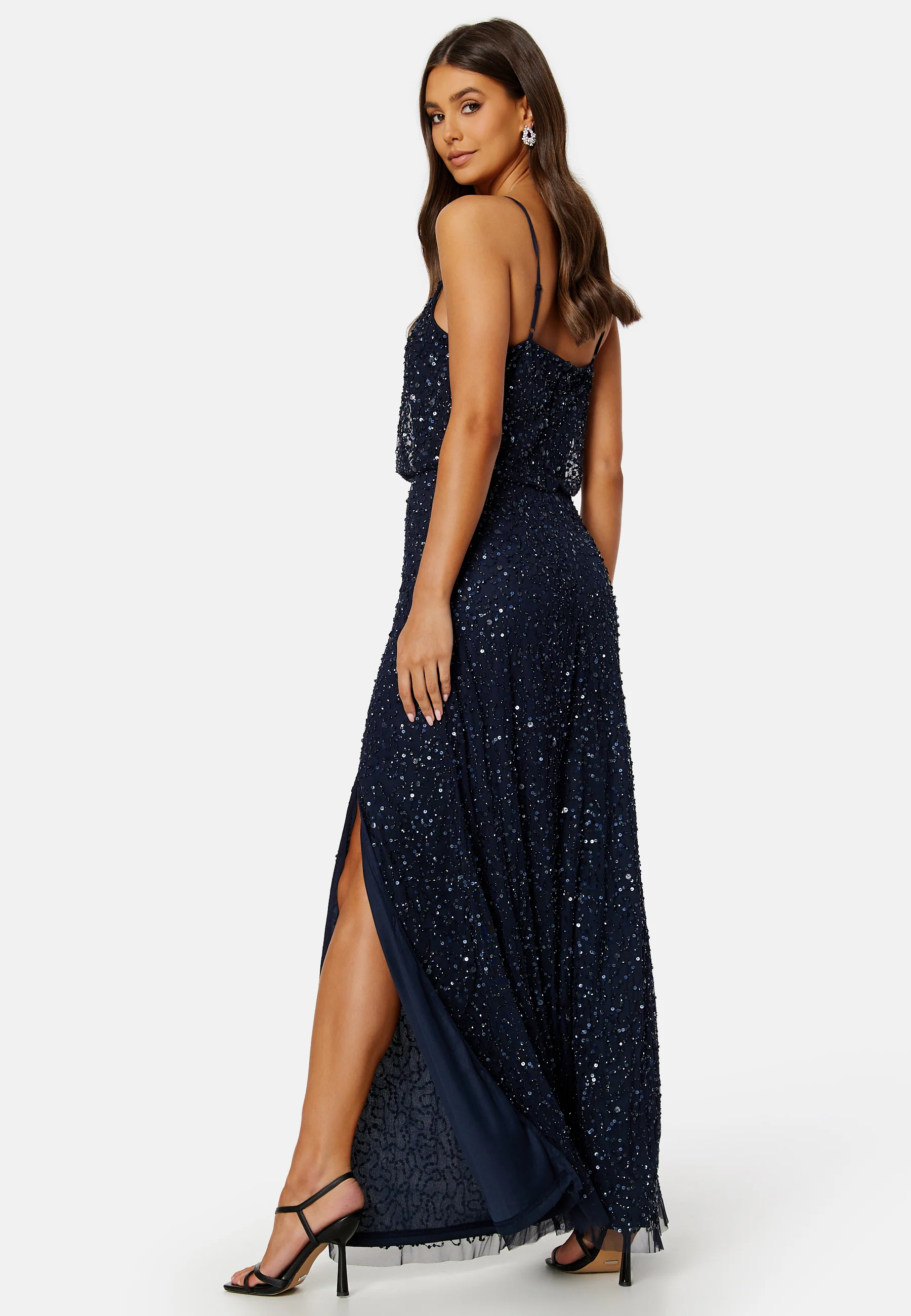 Sequin Strappy Maxi Dress With Split - Image 4