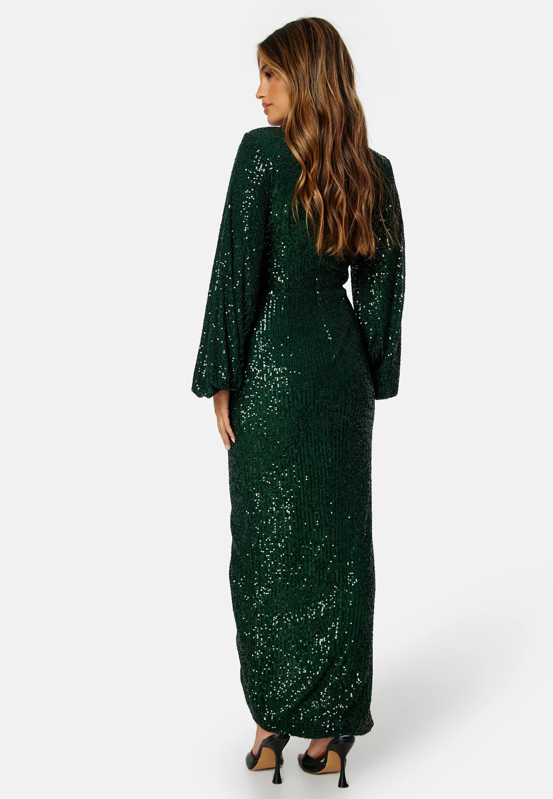 Sequin Wrap Gown - Image 2