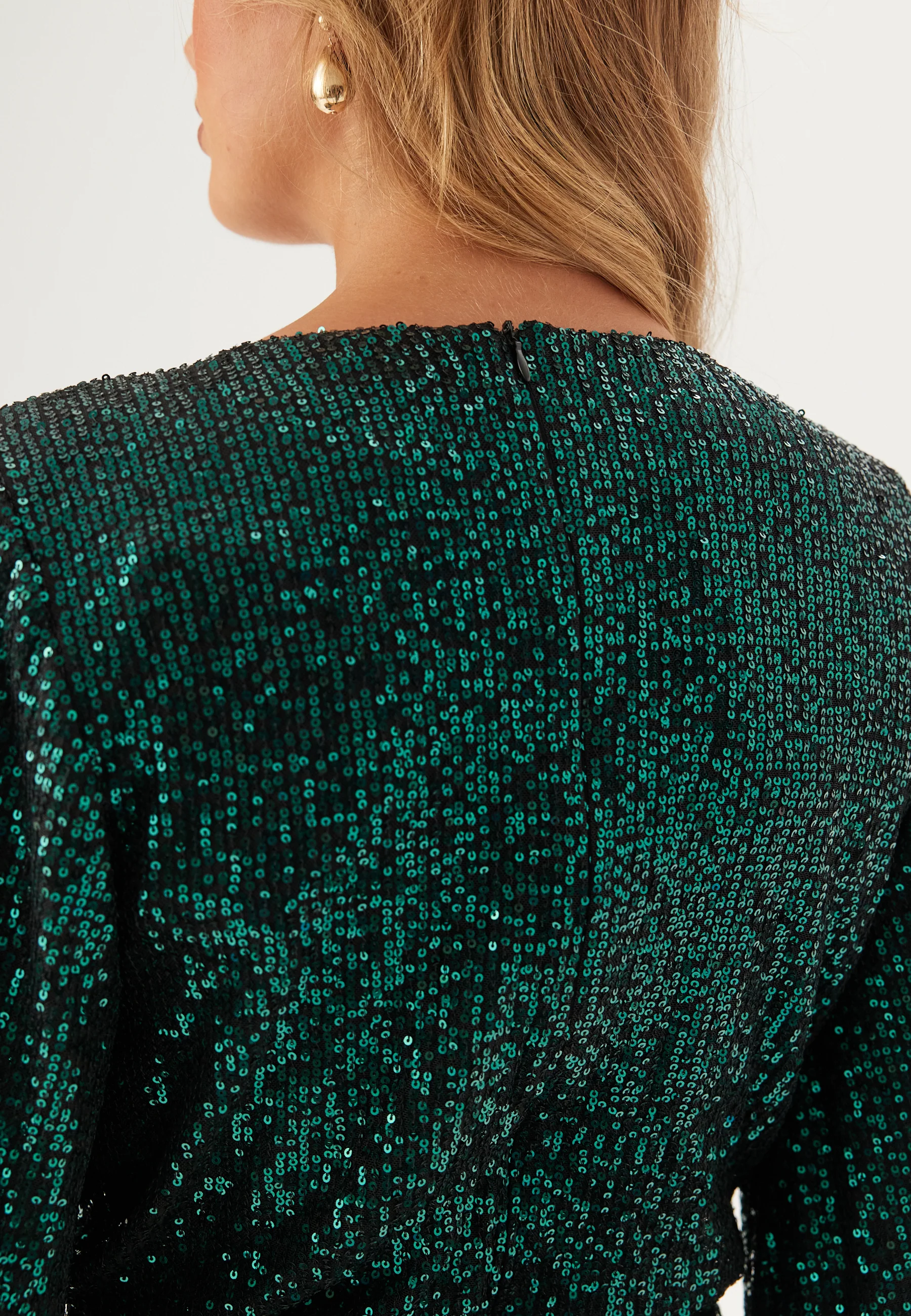 Sequin Wrap Gown - Image 5